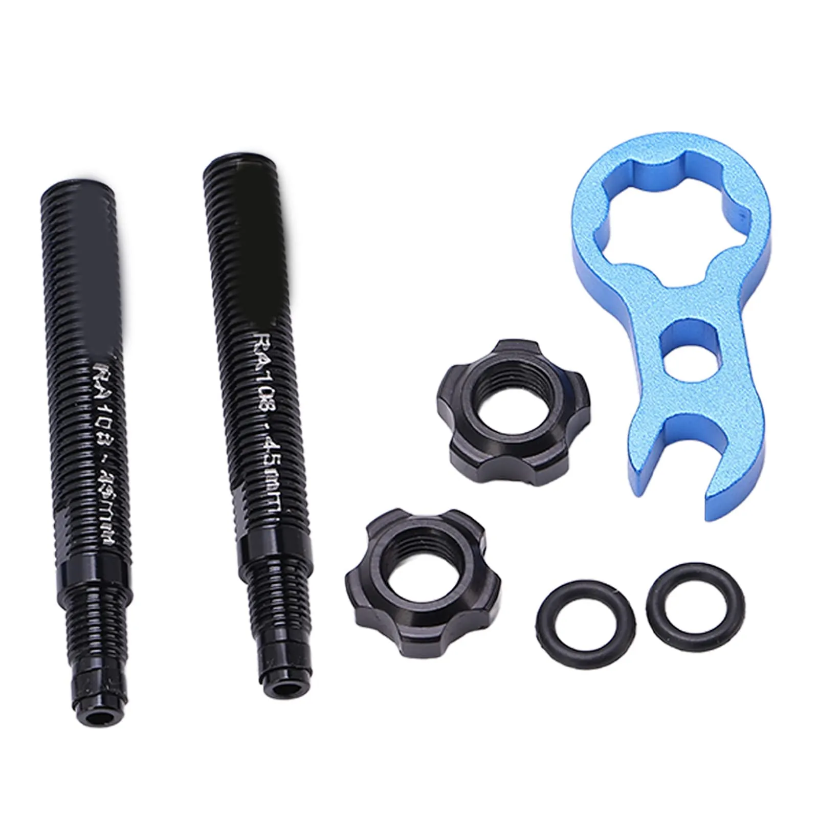 Presta Valve Extender Kit - 45mm Removable French Valve Extender for Bicycle Inner Tubes