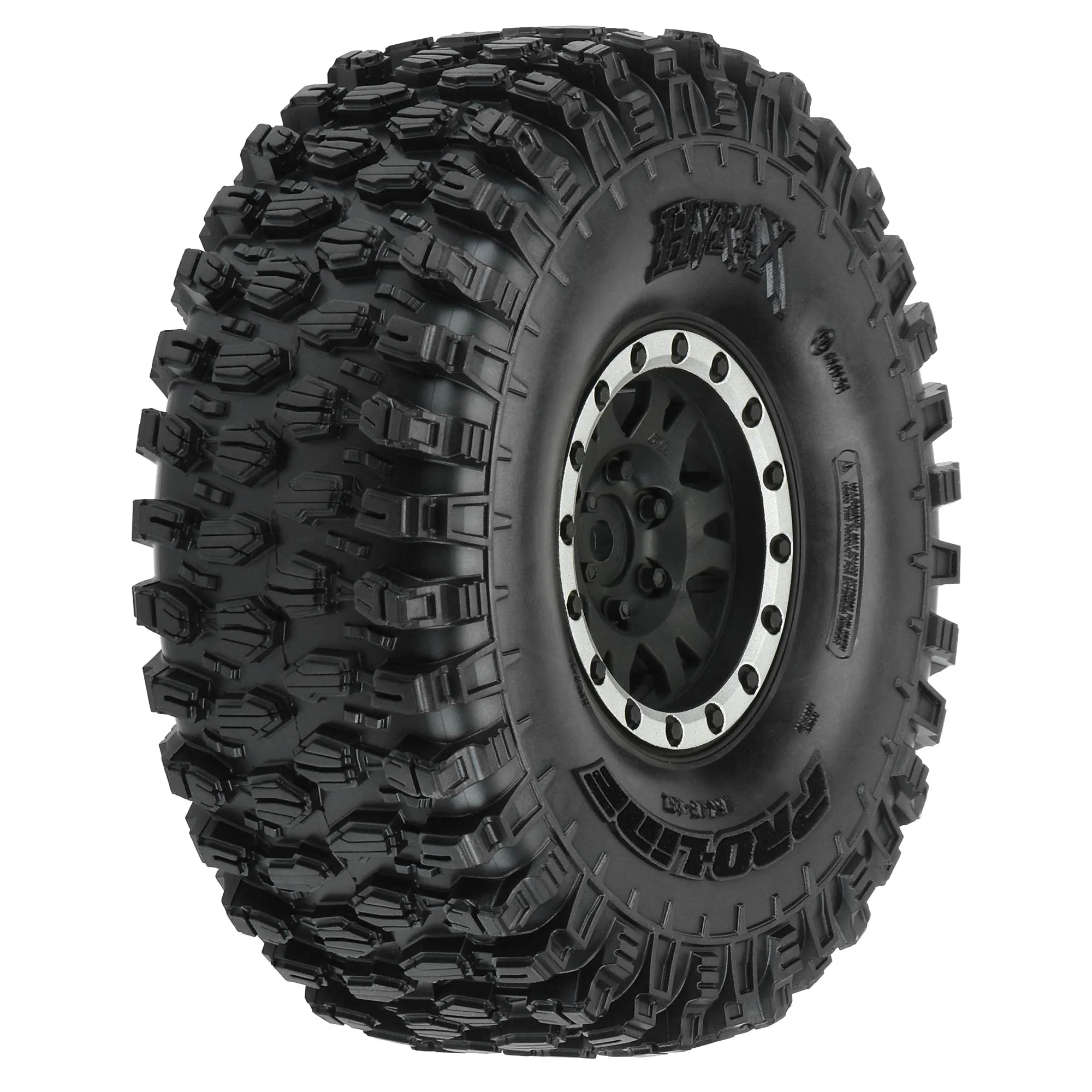 Pro-Line Racing 1/10 Hyrax G8 1.9' Crawler Tires on Black/Silver Impulse Wheels (2 Pack)