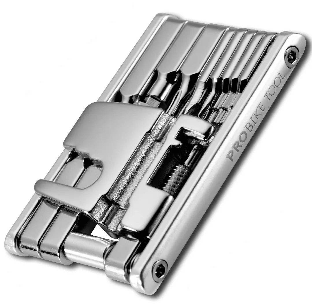 PRO BIKE TOOL 17-in-1 Bike Multitool - Compact, Lightweight Repair Kit for Road & Mountain Bikes