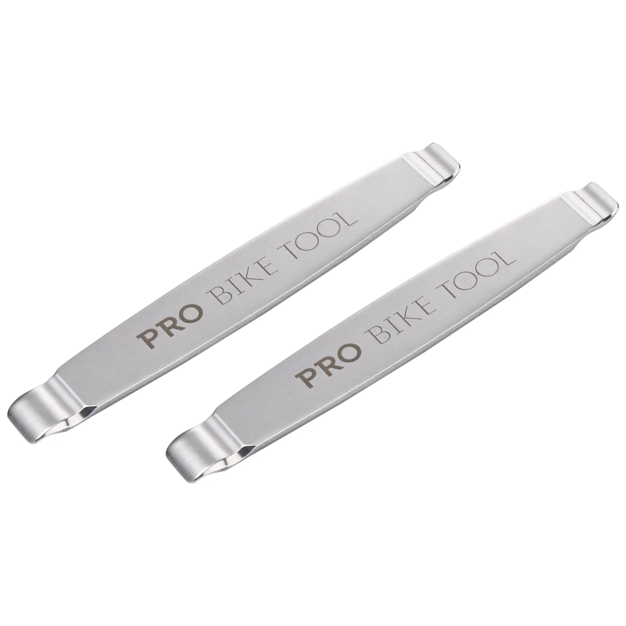 PRO BIKE TOOL Steel Tire Lever Set of 2 - Durable Steel Grey Bicycle Levers for Easy Tire Changes