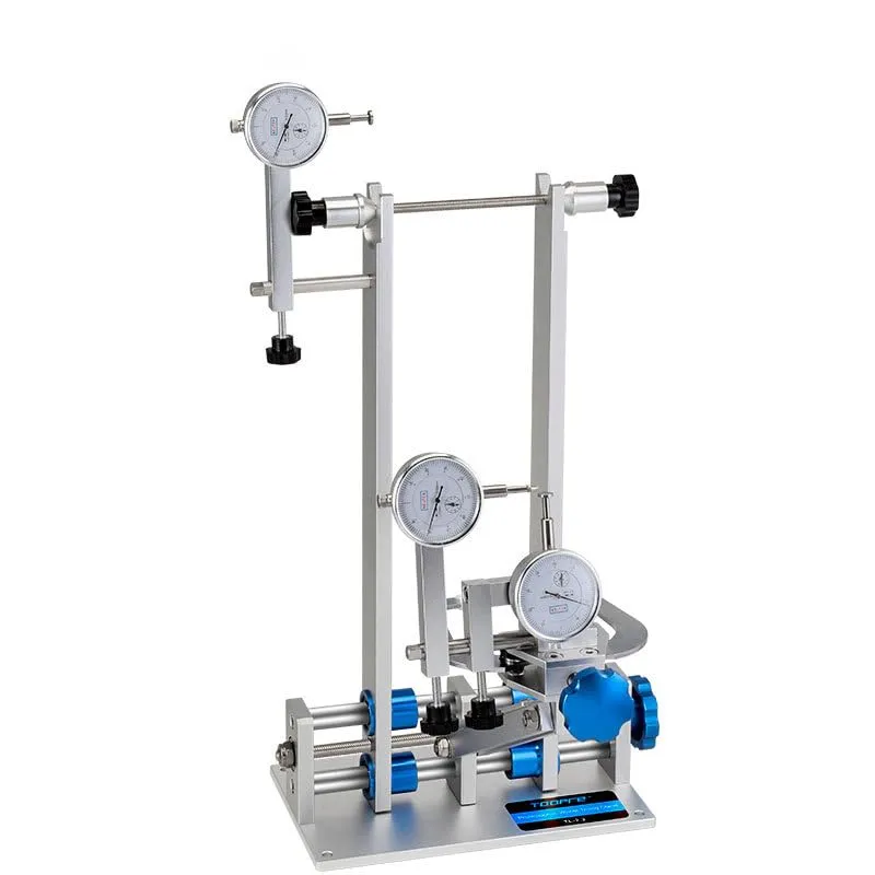 Professional Bicycle Wheel Truing Stand with Dial Indicator for Rims Correction, Silvery