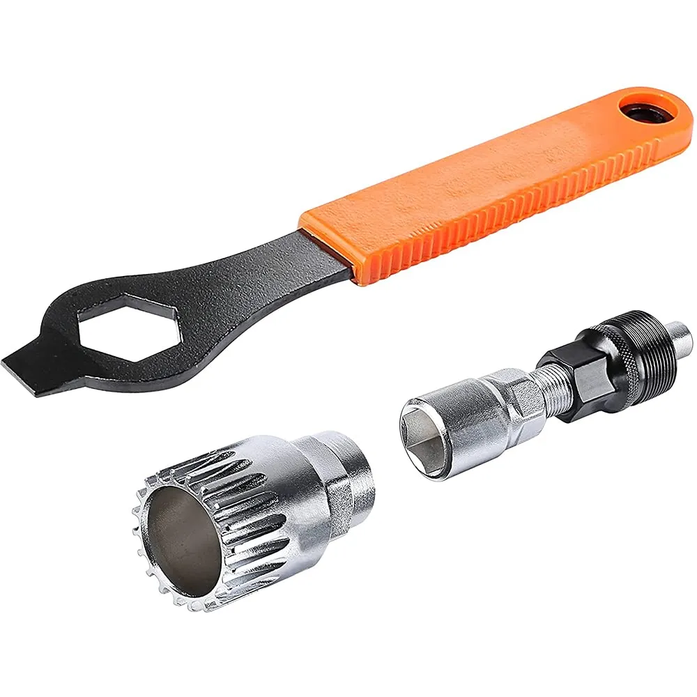 Professional Bike Crank Puller and Bottom Bracket Remover Kit - 20 Teeth, 16mm Spanner for Shimano, SRAM