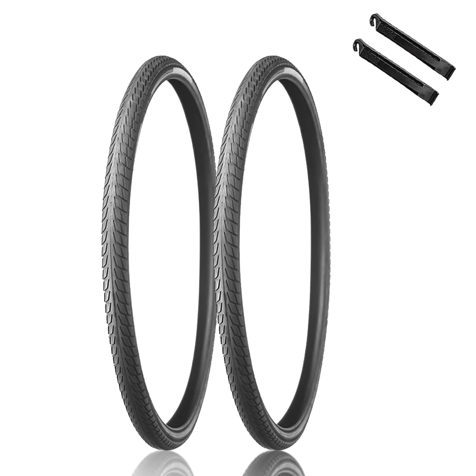 Puncture Proof 700x38c/700x40c Bike Tires with Levers for Road, Mountain, Electric, Hybrid Bikes
