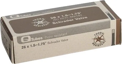 Q Thorn Resistant 26' x 1.9-2.125' SV Tube - Durable Butyl Material, Schrader Valve, 642g