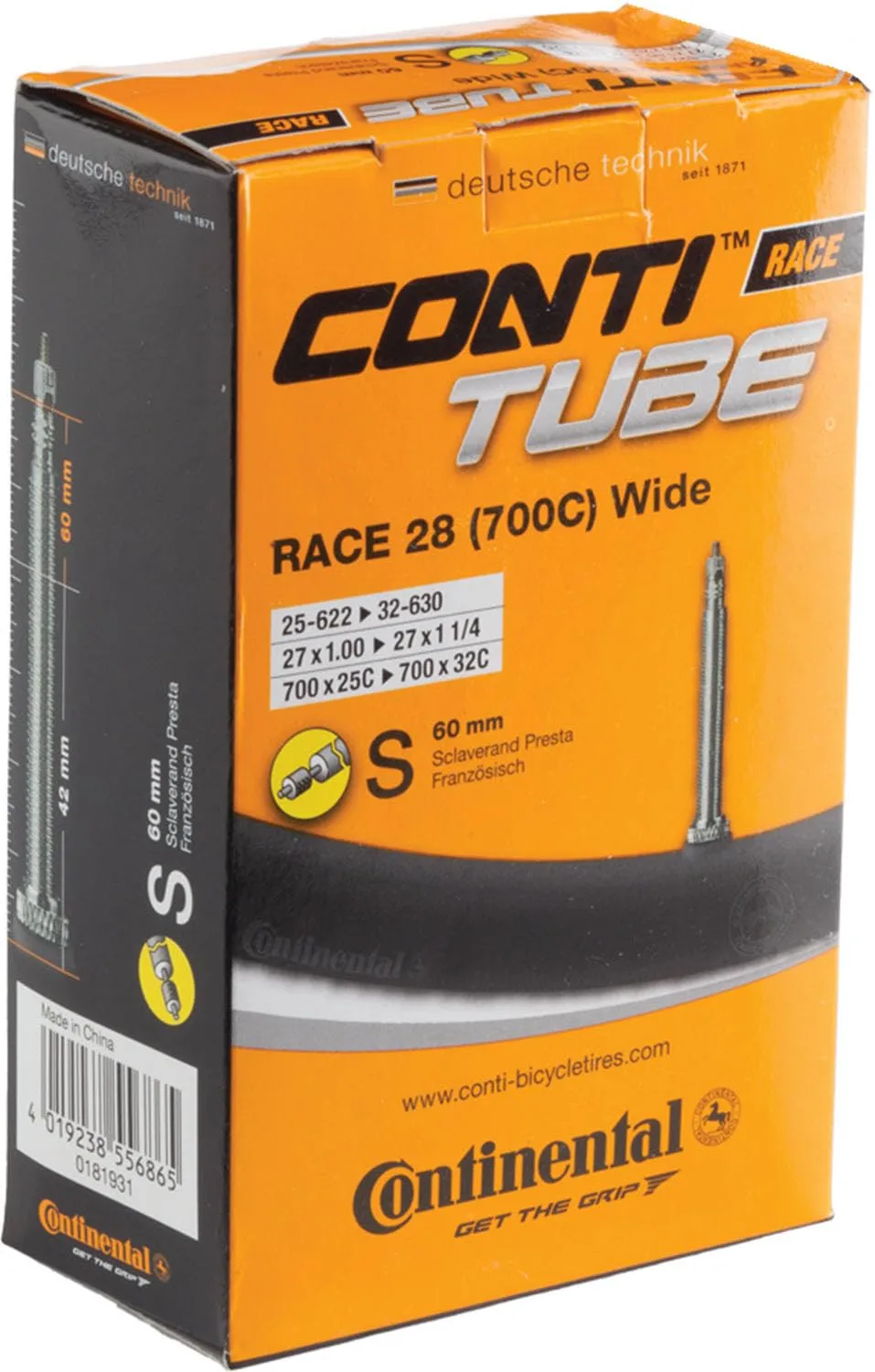 R28 Training Presta Long Valve Inner Tube - Black, 700C x 25-32C/60mm, Premium Quality
