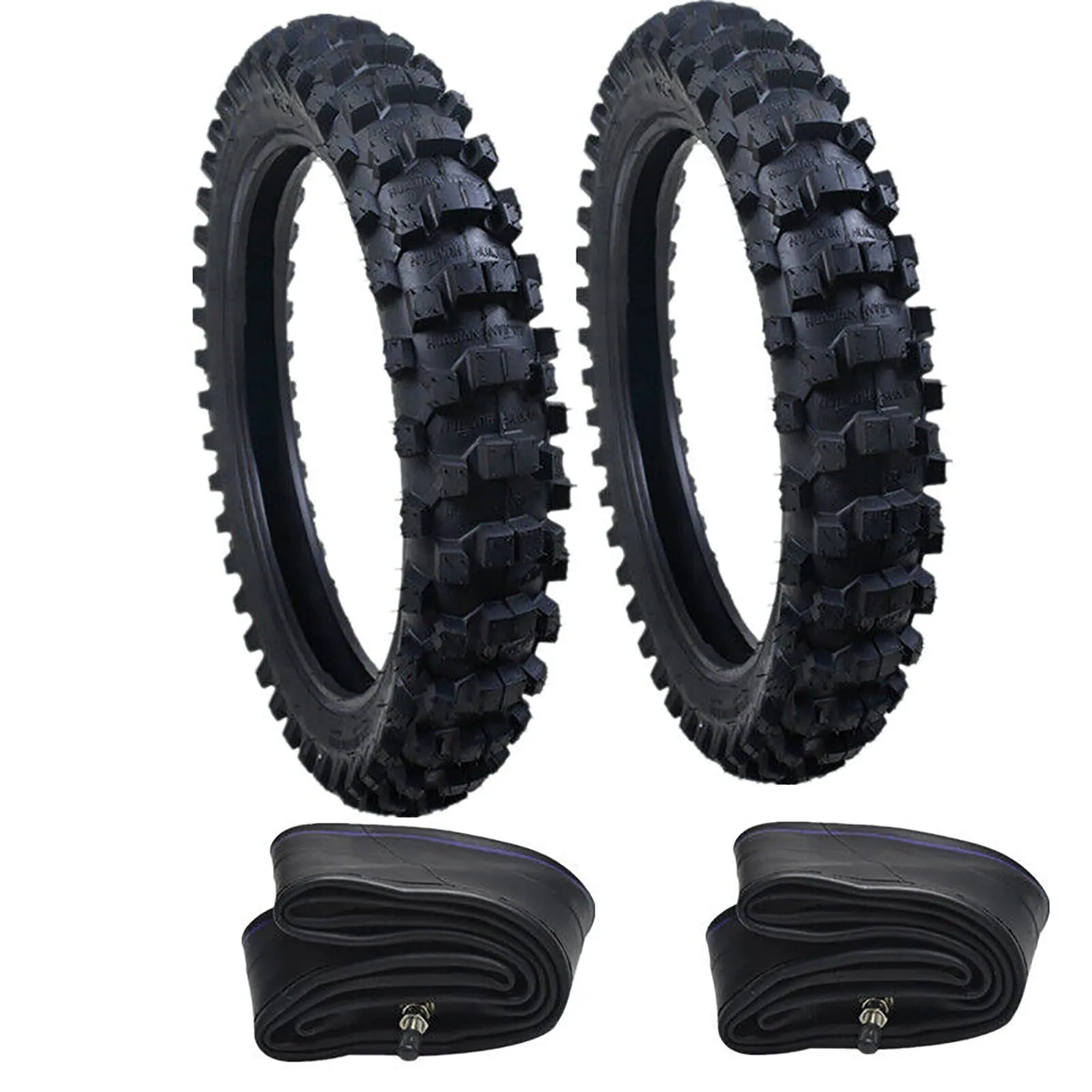 Racing 70/100-19 + 90/100-16 Dirt Bike Tire and Tube Set for Off-Road Motocross