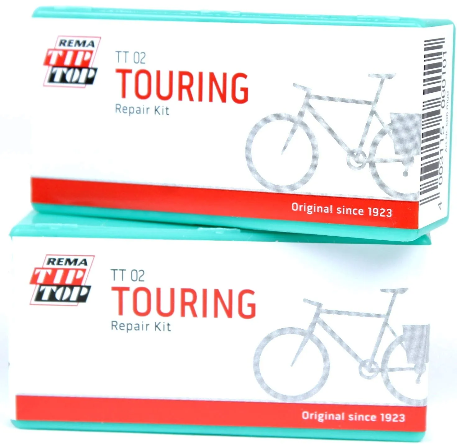 Rema Tip Top TT02 Touring Bicycle Tube Repair Patch Kit - 2 Pack with Patches & CFC-Free Cement