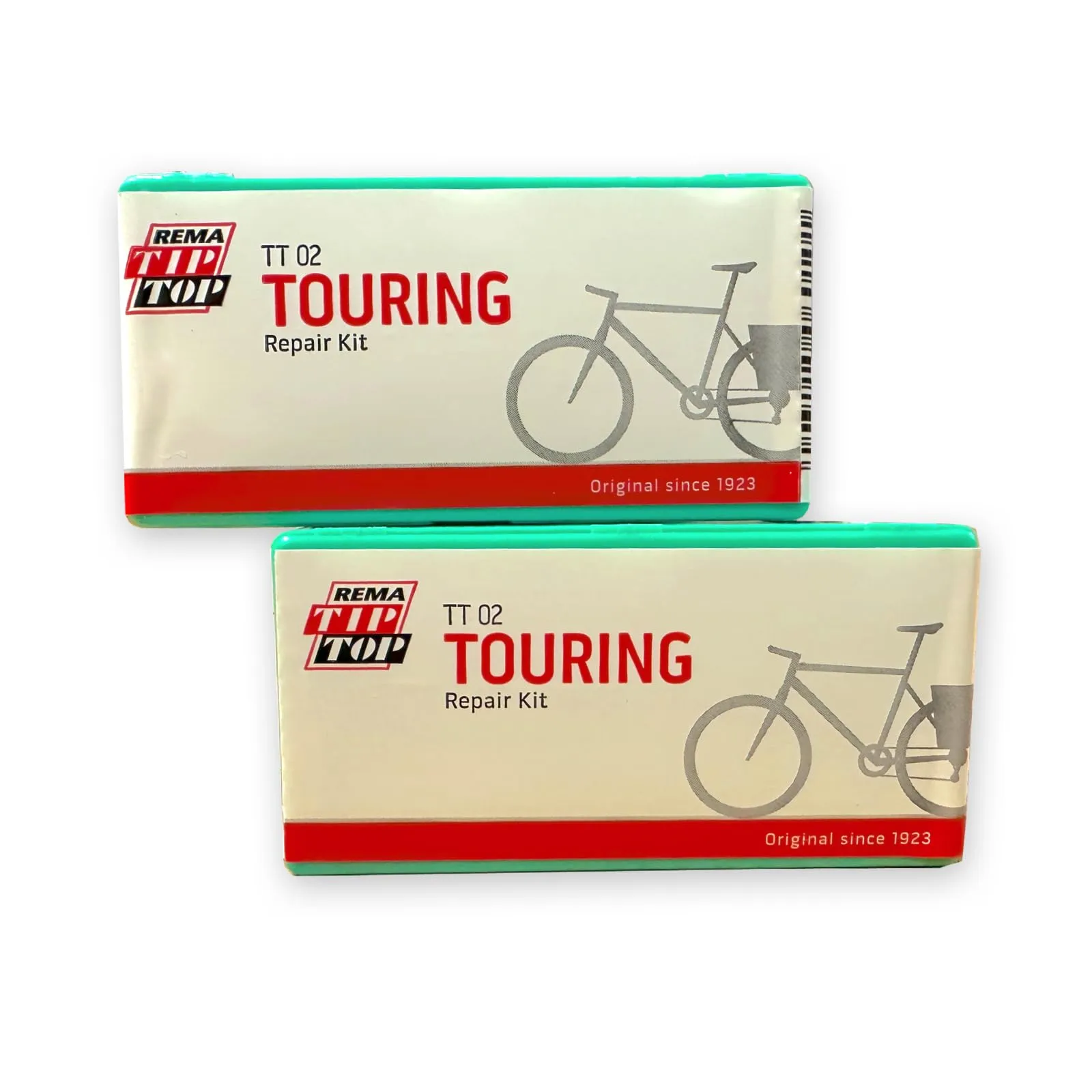Rema Two Touring Bicycle Tube Patch Repair Kits TT02 - Compact, Quick Set, CFC-Free, Travel Size