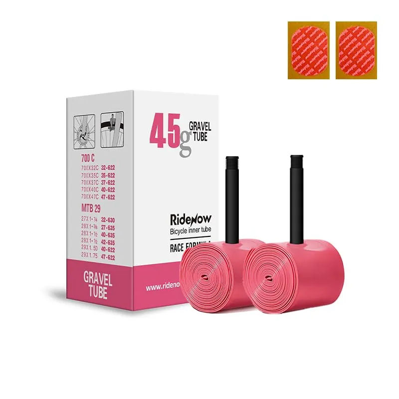 RideNow 2 Pack Lightweight Bike Inner Tube 700C/28'' Gravel & 29'' MTB TPU Schrader 42mm