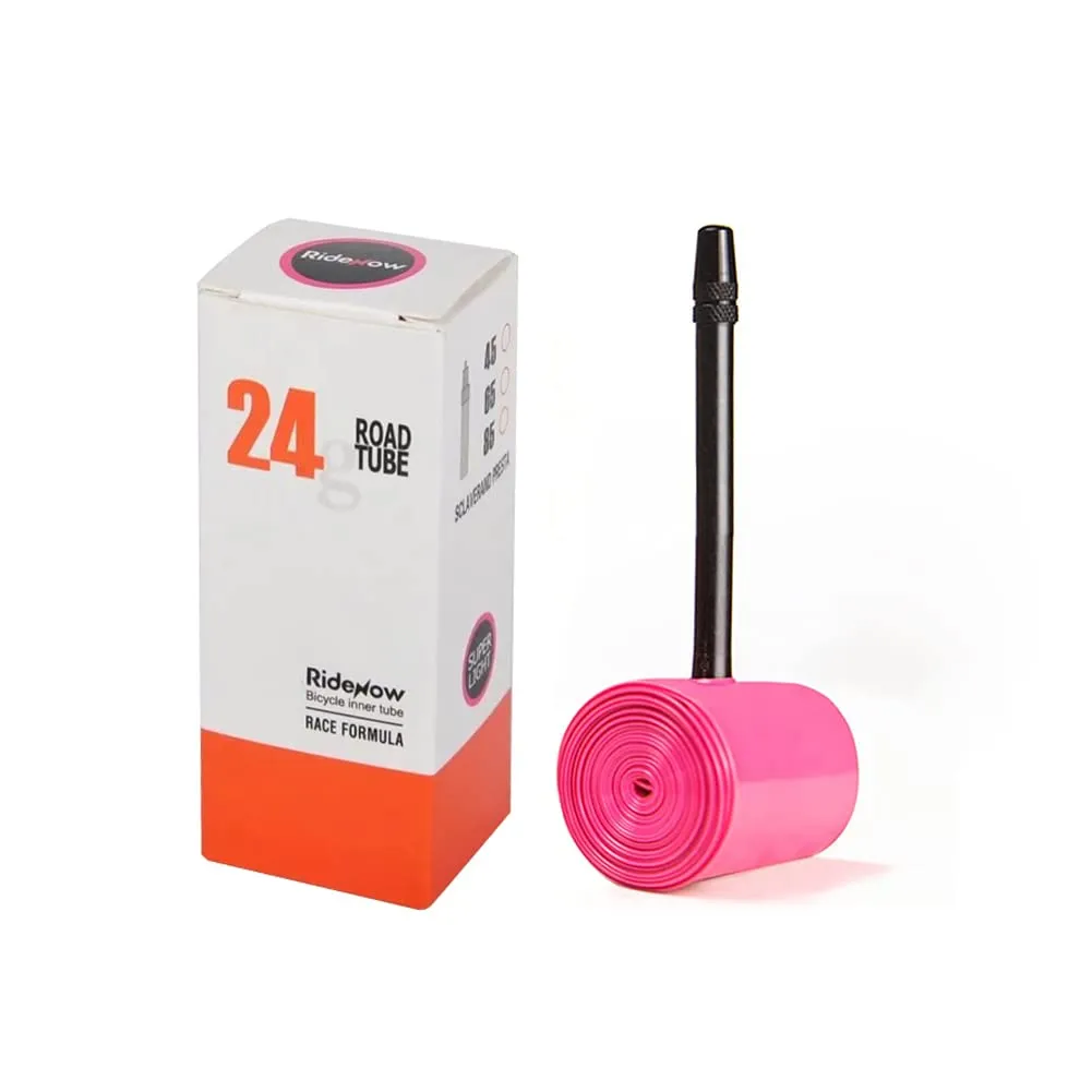 RideNow Ultralight 24G Road Bike Inner Tube - Presta Valve 45mm, TPU, Lightweight & Puncture Resistant