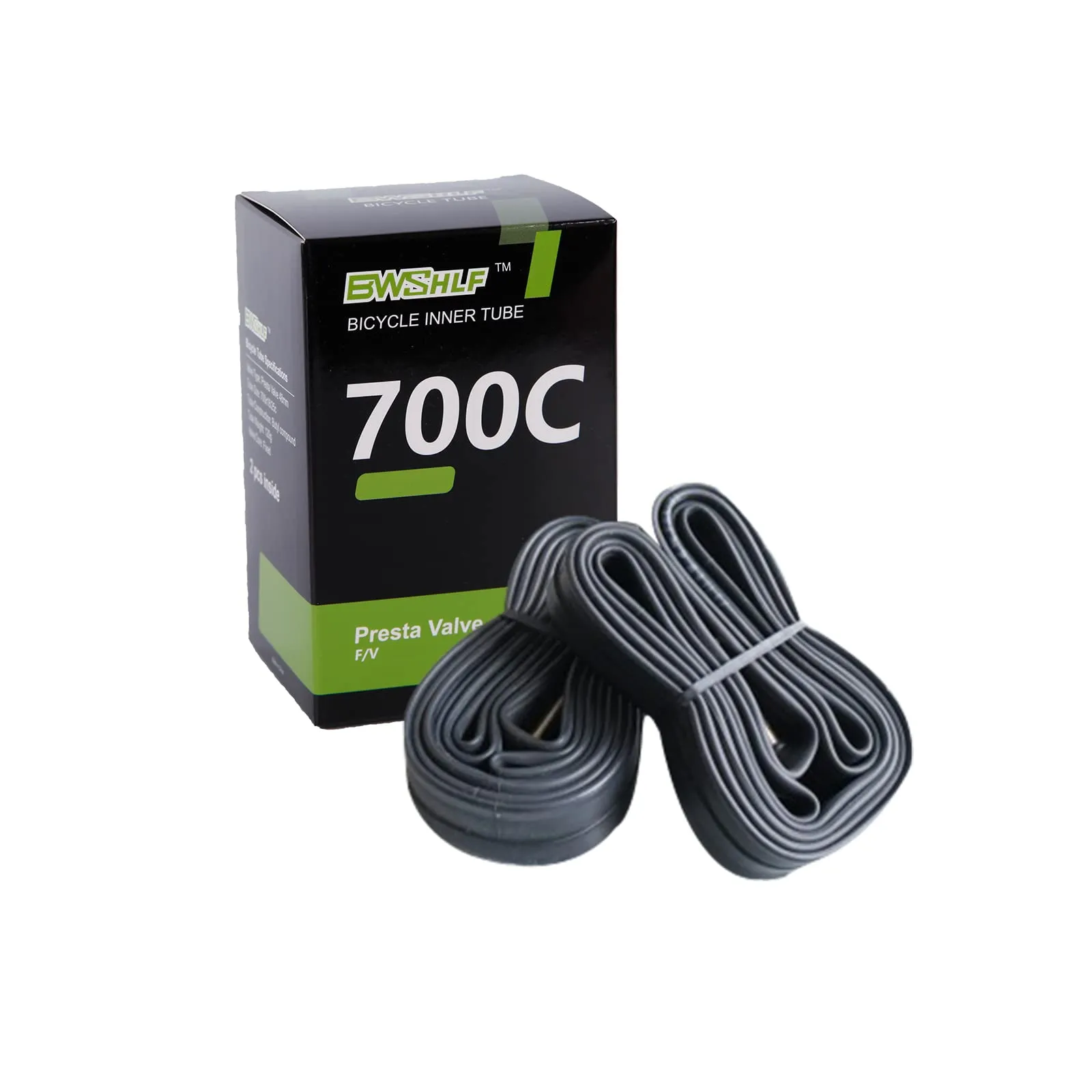 Road Bike Inner Tube 700x25-32/18-25/35-45 with Presta Valve - 2 Pack Durable Butyl Rubber