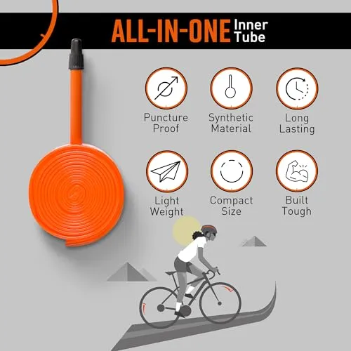 Puncture Resistant, Compact Design, Presta Valve