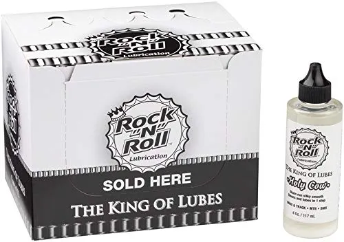 Rock-N-Roll Holy Cow Bike Chain Lube - 4oz Drip, 12-Pack - Cleans & Lubricates for All Biking Styles