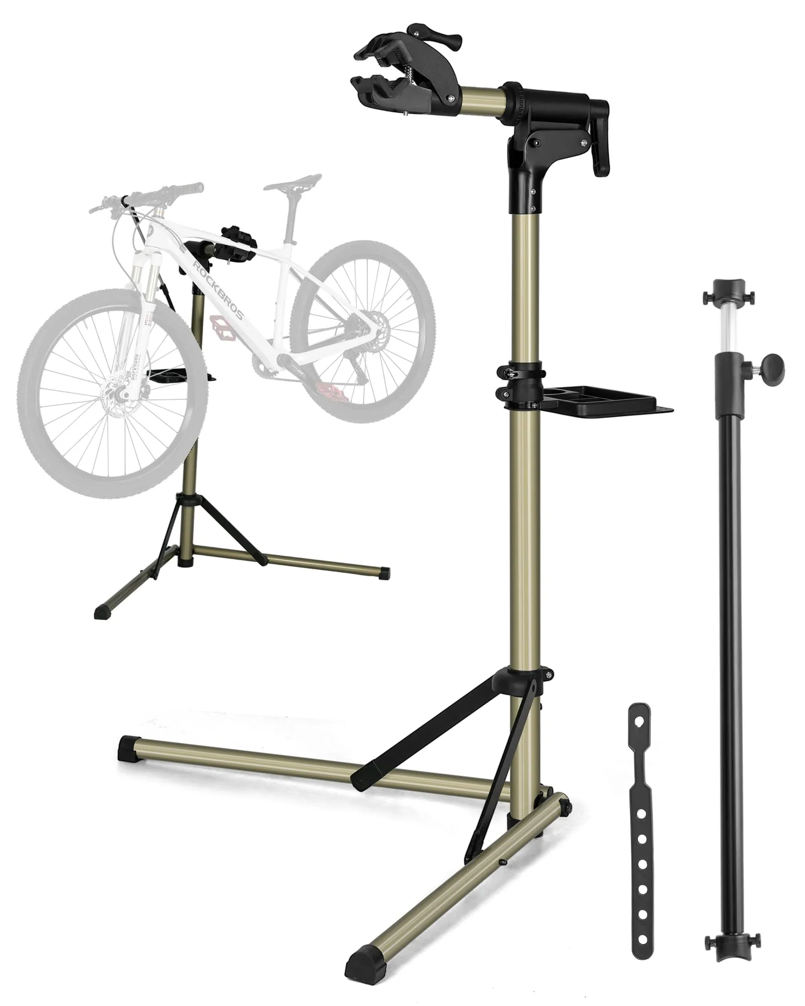 ROCKBROS Bike Repair Stand - Max 65lbs Capacity, Adjustable Height, Durable Aluminum Alloy