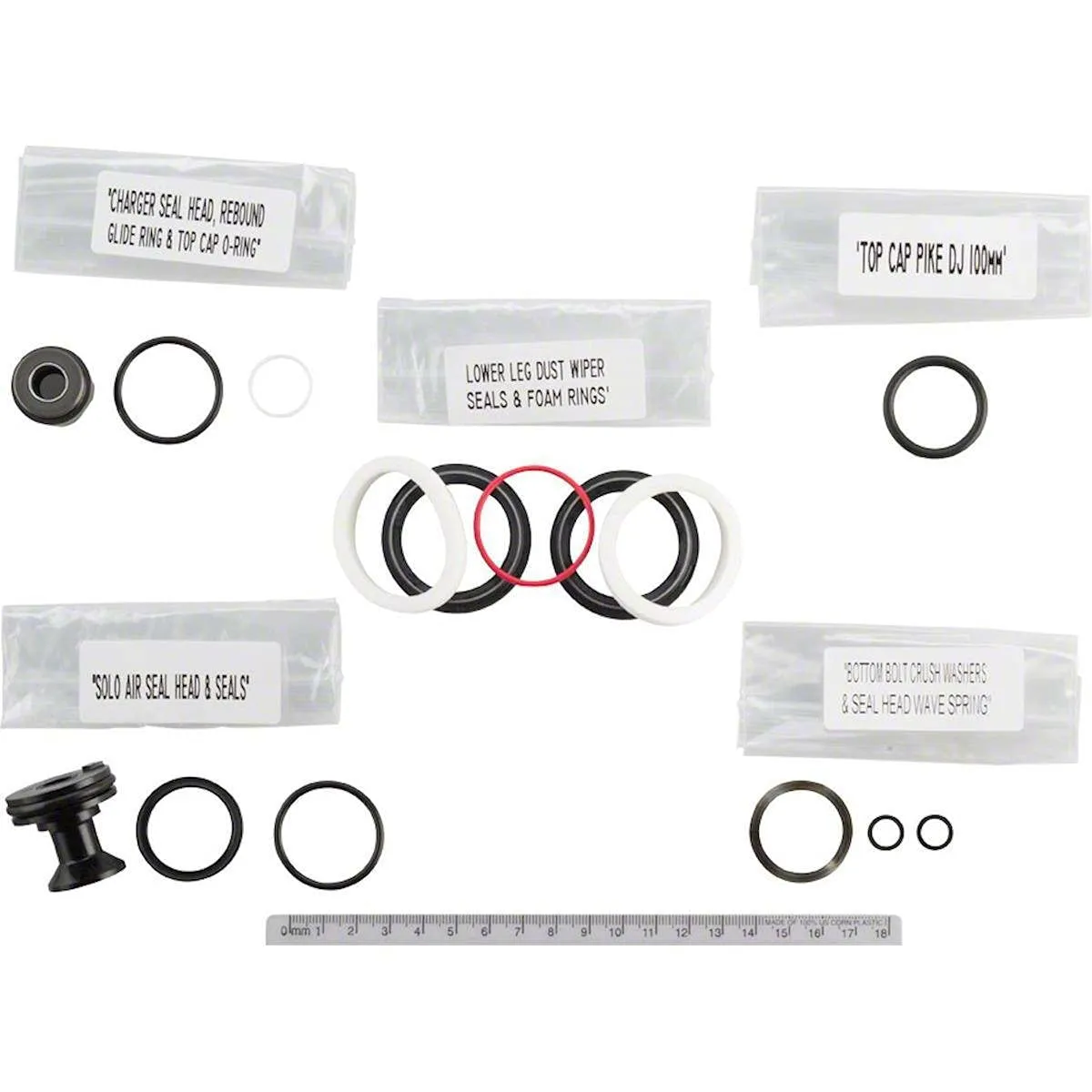 RockShox 200 Hour Fork Service Kit for Pike/Pike DJ Solo Air A1 (2015-2017) - Essential Maintenance