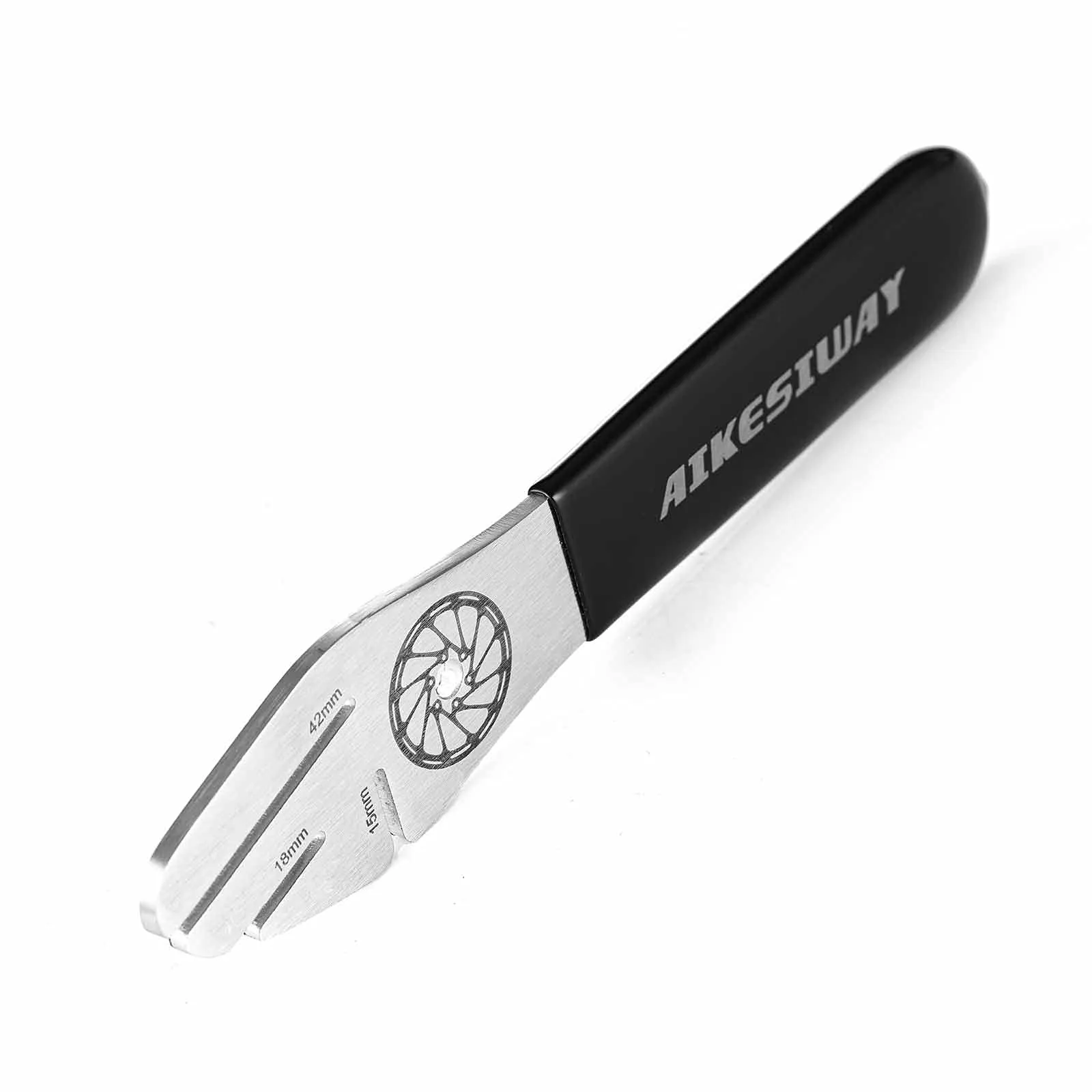 Rotor Truing Fork Tool for Bike Disc Brake Alignment, 3 Slot Depths, Stainless Steel Wrench
