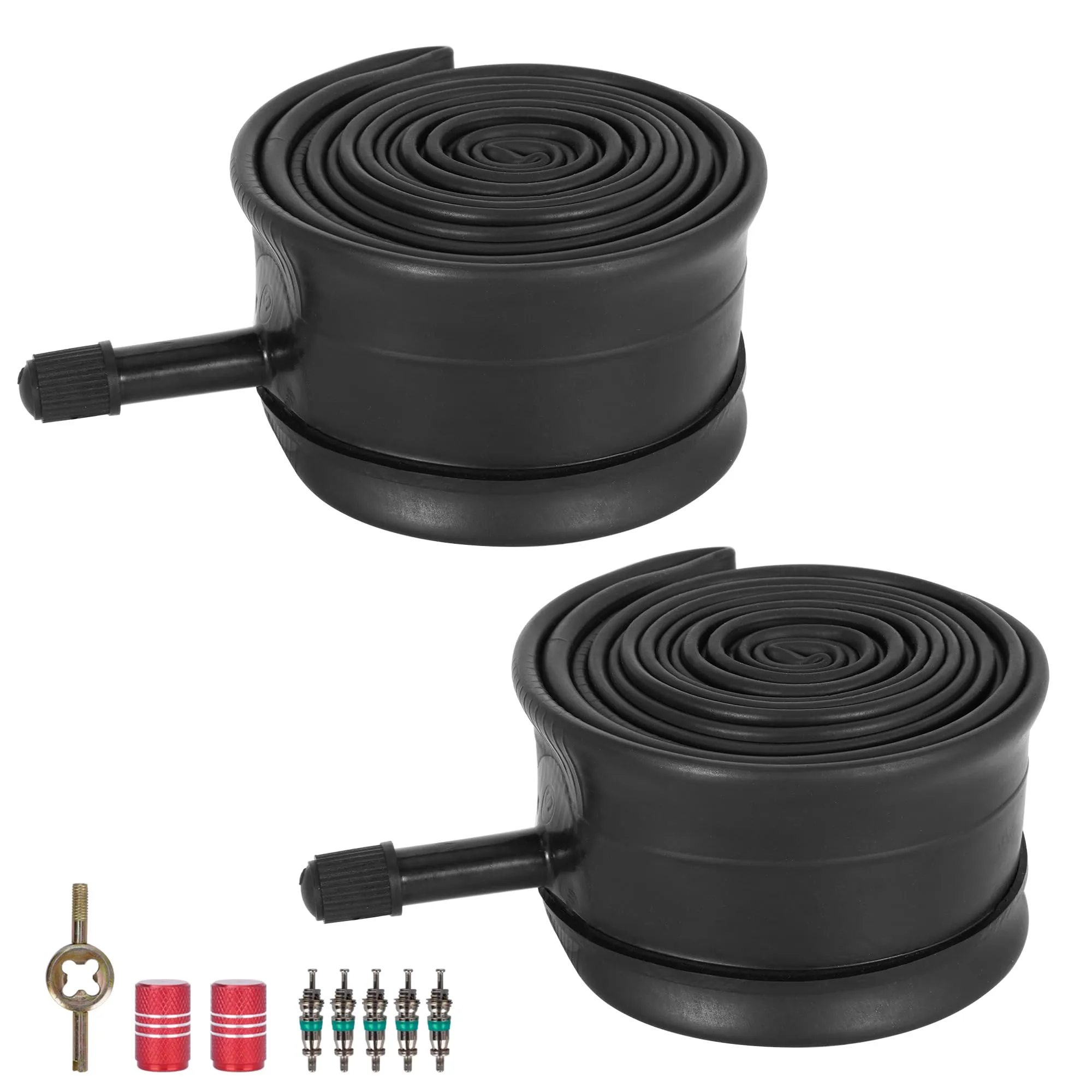 RUTU 24 Inch Bike Inner Tube, Compatible with 24x1.75-2.125 Tires, 32mm Schrader Valve, 2 Pack