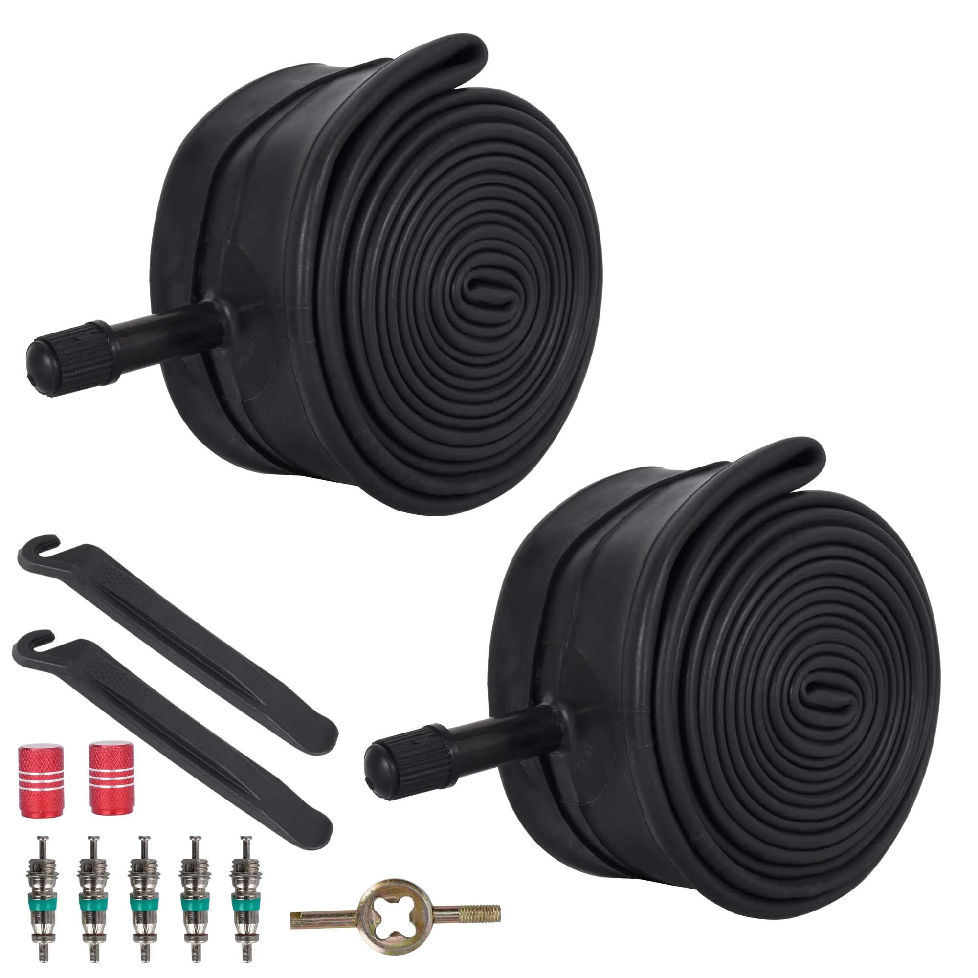 RUTU 27.5 Bike Tube 27.5x1.75/1.95/2.10/2.125 with AV32mm Schrader Valve for Mountain & City Bikes