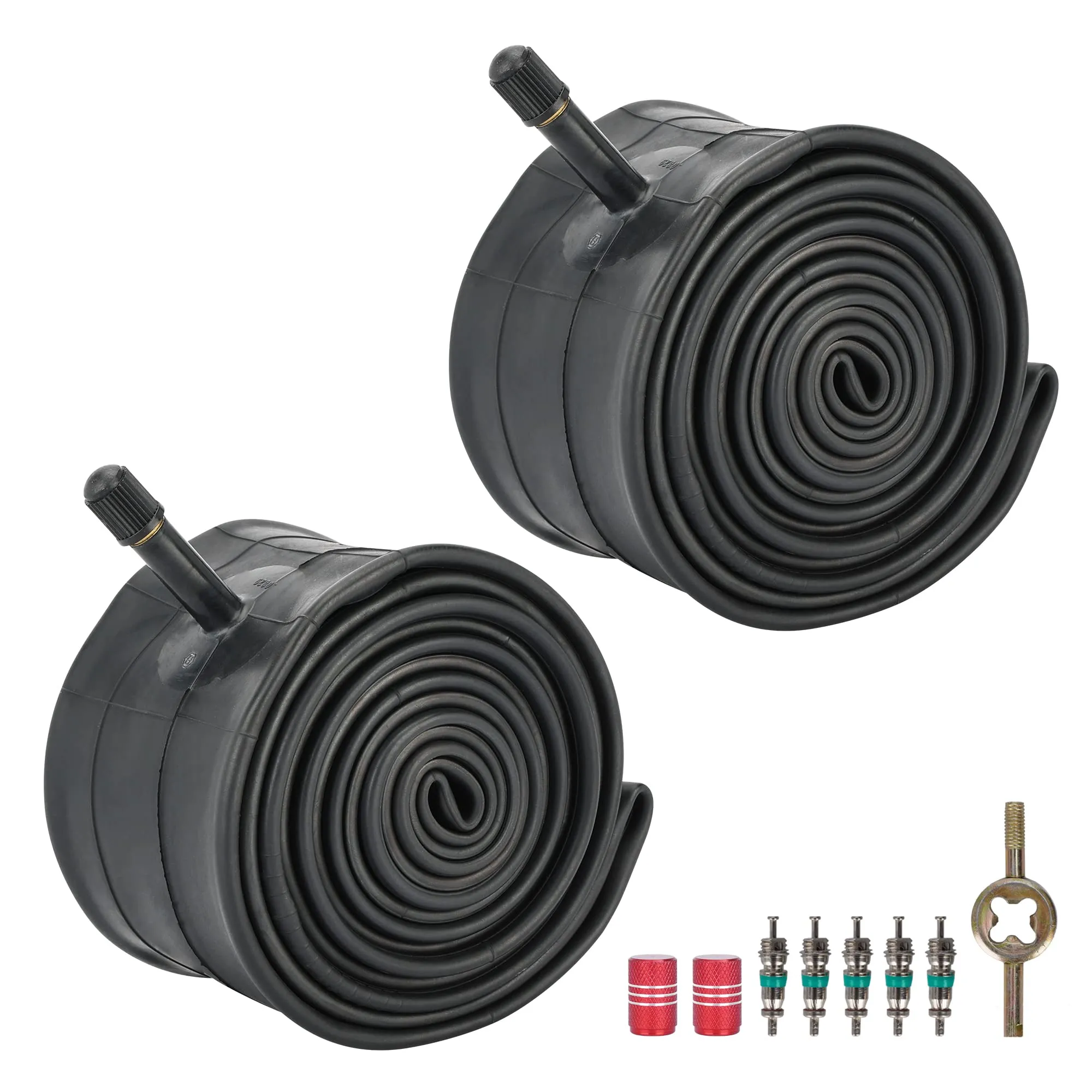 RUTU 27.5 Mountain Bike Tubes - 2 Pack 27.5 x 2.5/3.0 with 32mm Schrader Valve for Enhanced Durability