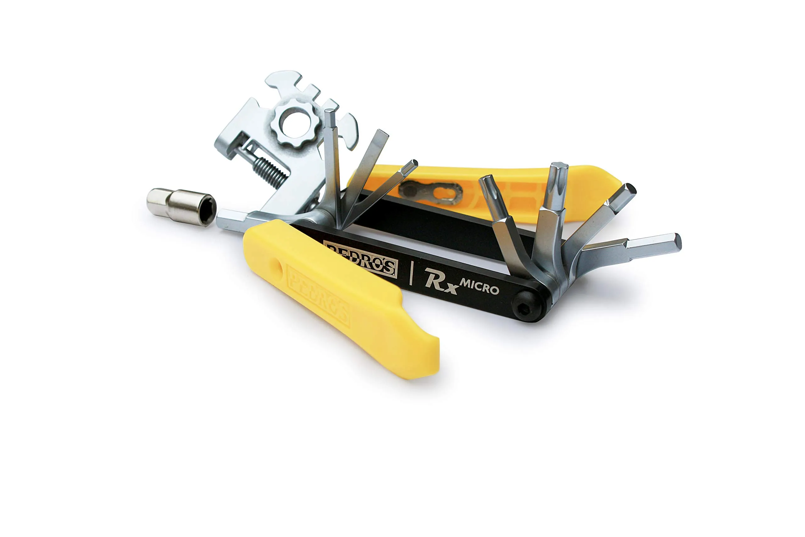 Rx Micro-20 Multitool by Pedro's - 20 Functions, Hex Wrenches, Chain Tool, Lightweight, Durable