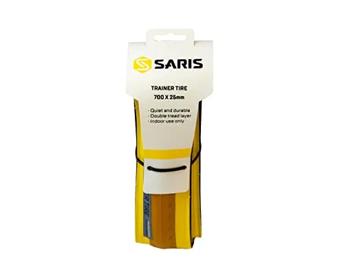 Saris Indoor Trainer Tire 700x25c - Ultra Quiet, Durable Bike Trainer Accessory in Yellow
