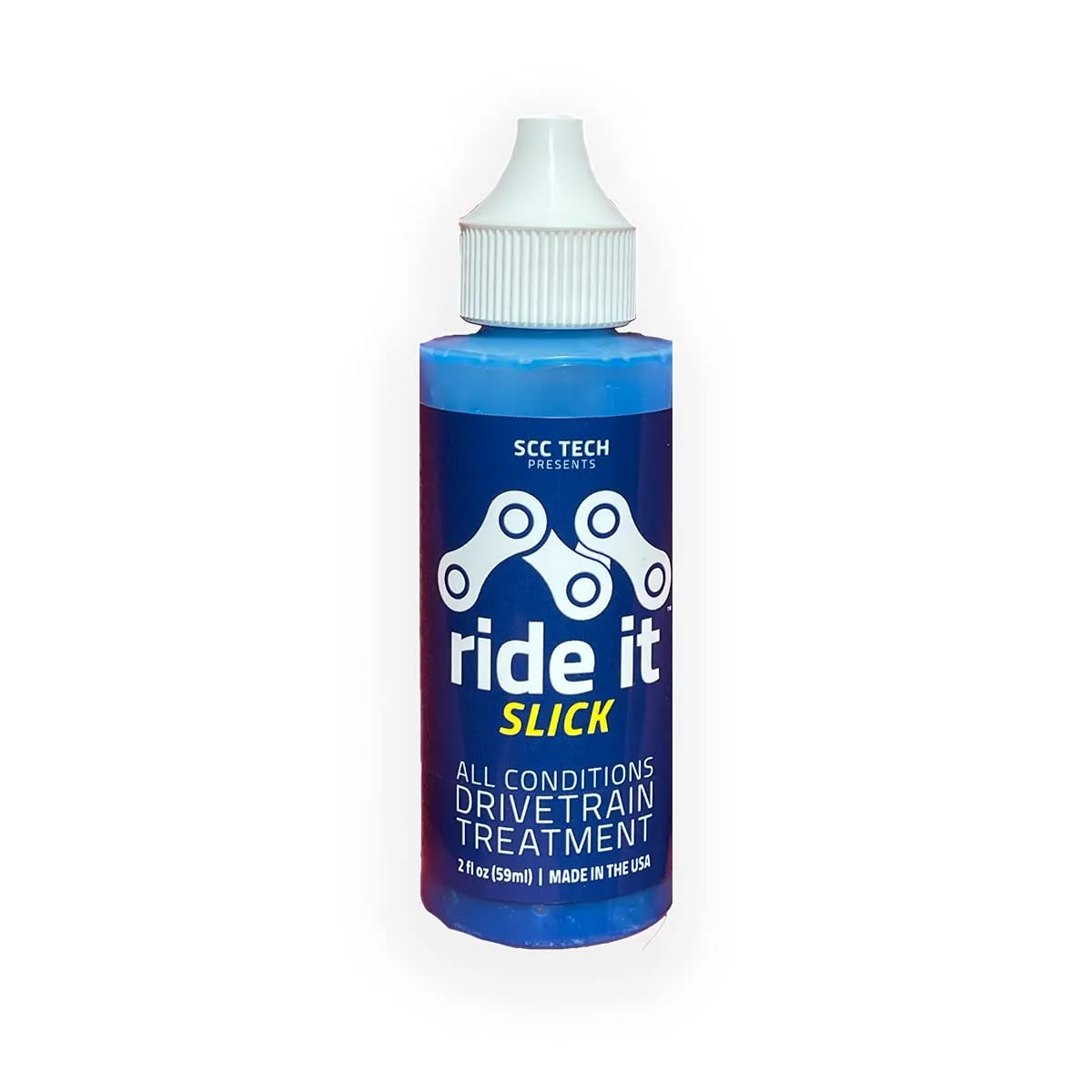 SCC Slick™ All Conditions Bike Chain Lubricant - Long-Lasting, Carbon Safe, Easy to Use, 4oz