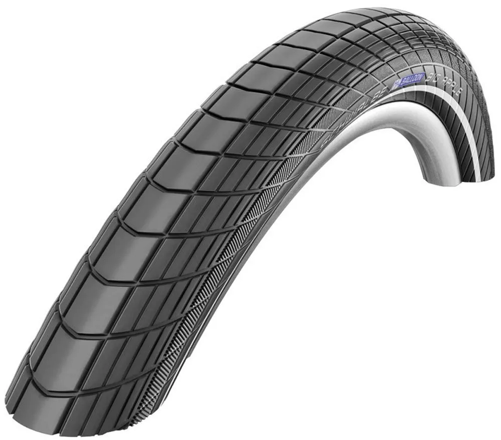 SCHWALBE Big Apple 26 x 2.15 Trekking Bike Tyre - Active, Wired, Puncture Resistant, Reflective