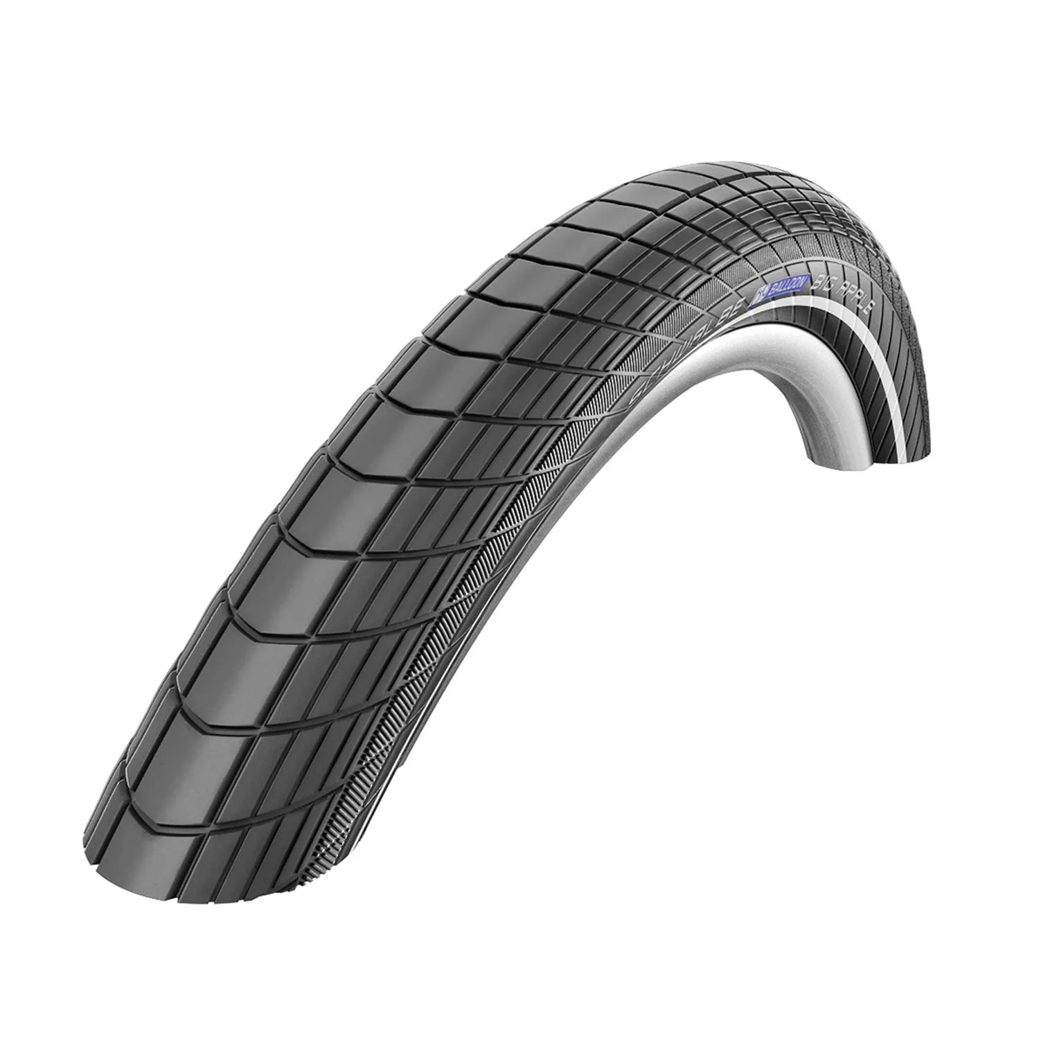 Schwalbe Big Apple Bike Tires 26 x 2.35, Race Guard Protection, Reflective Sidewall, Comfort