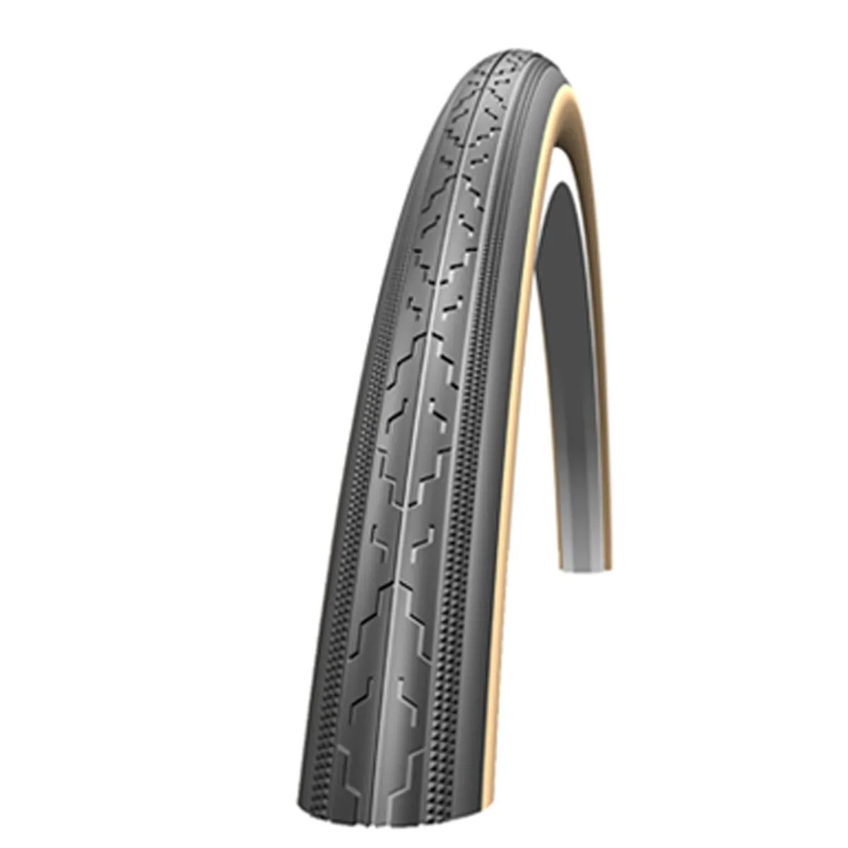 Schwalbe HS-180 Tires 26X1-1/8 - Smooth Tread, Black/Gum - Wire Bead, Urban/Road, 85 PSI