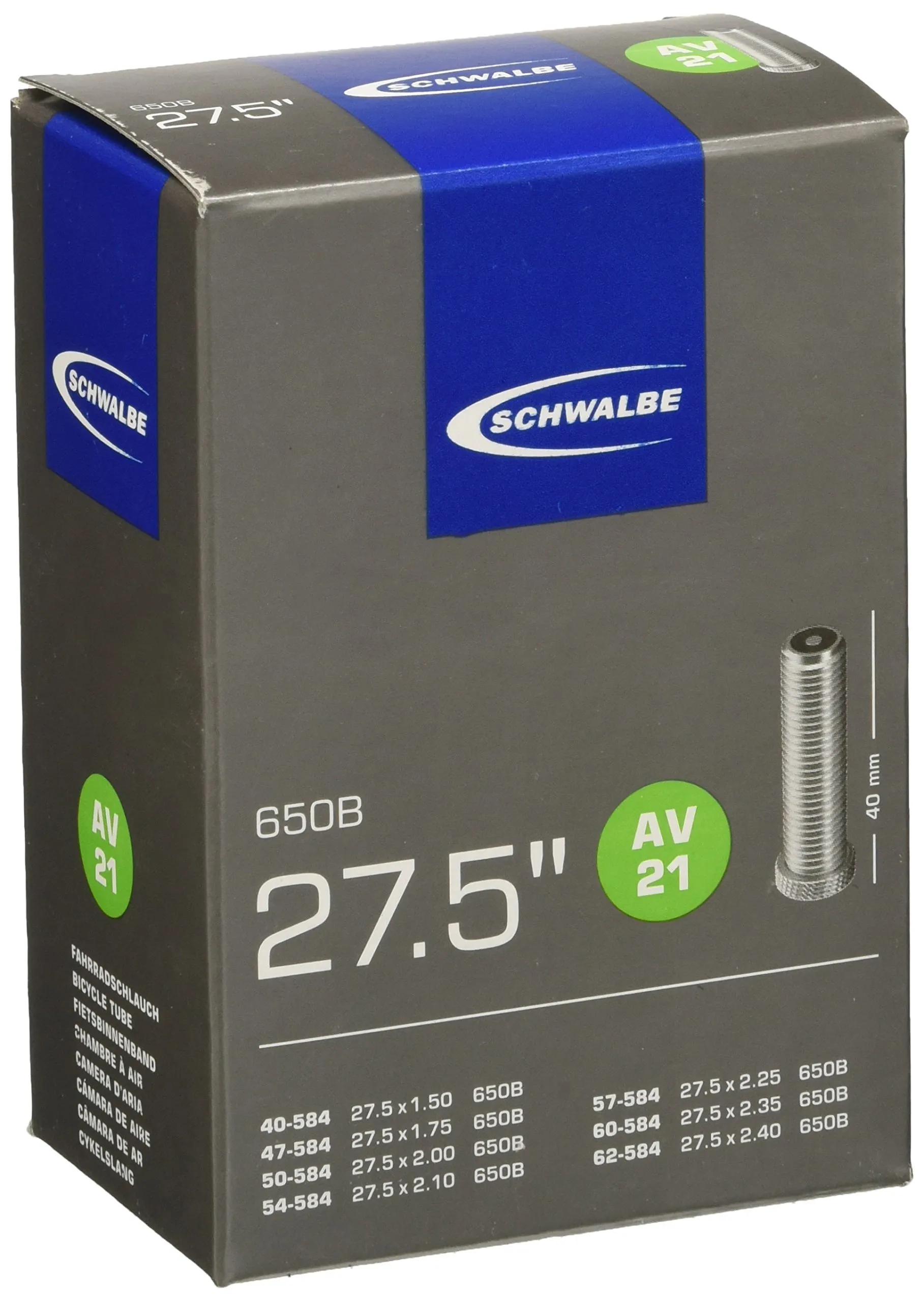 Schwalbe Inner Tube Standard 23/25-451 - High Quality, Reliable Performance for Your Bike