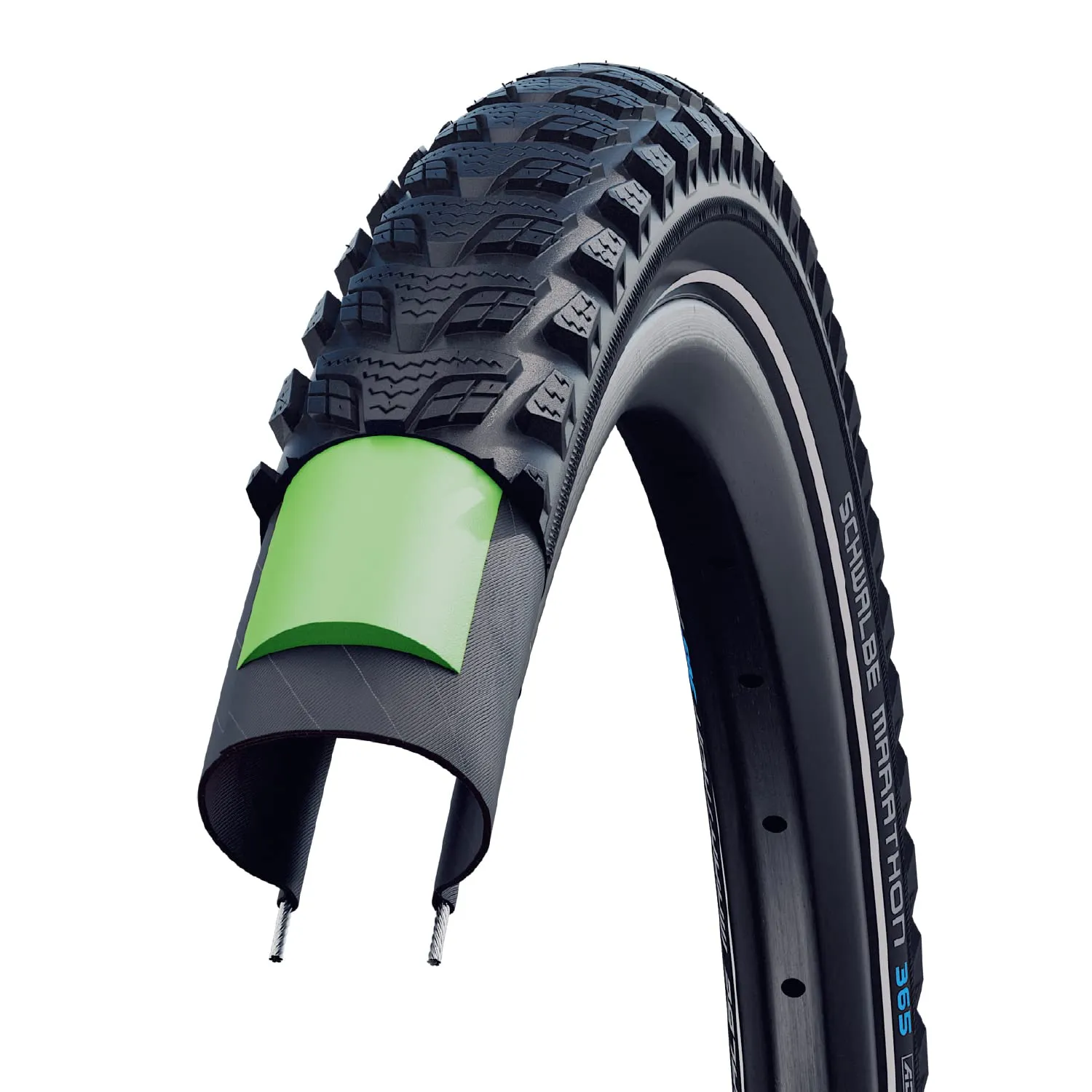 Schwalbe Marathon 365 Tire - 700 x 50, Black/Reflective, E-Bike, GreenGuard, Performance Line