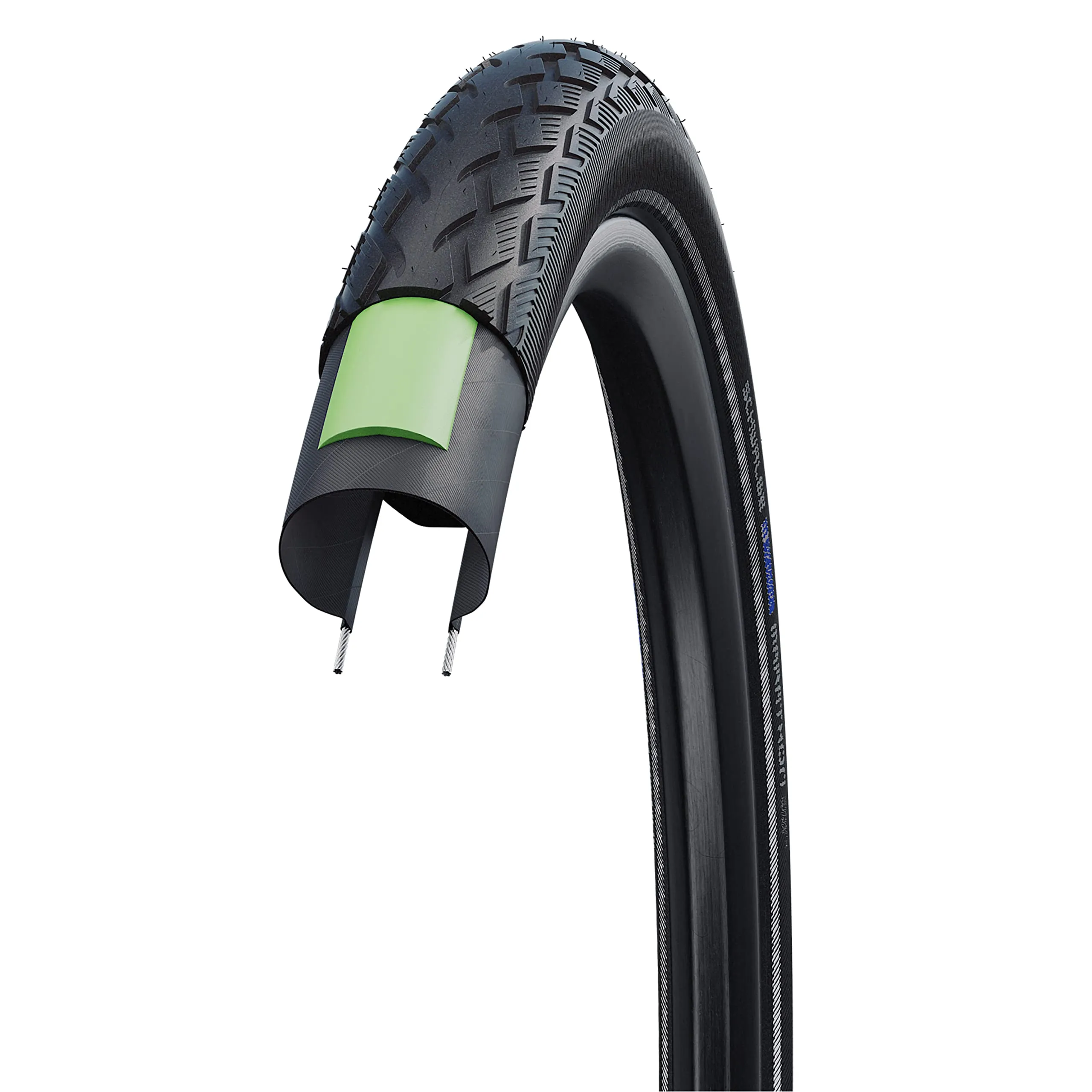 Schwalbe Marathon Bicycle Tire 25-622 (28×1.00') - Wired, Endurance Compound, Black, Reflective