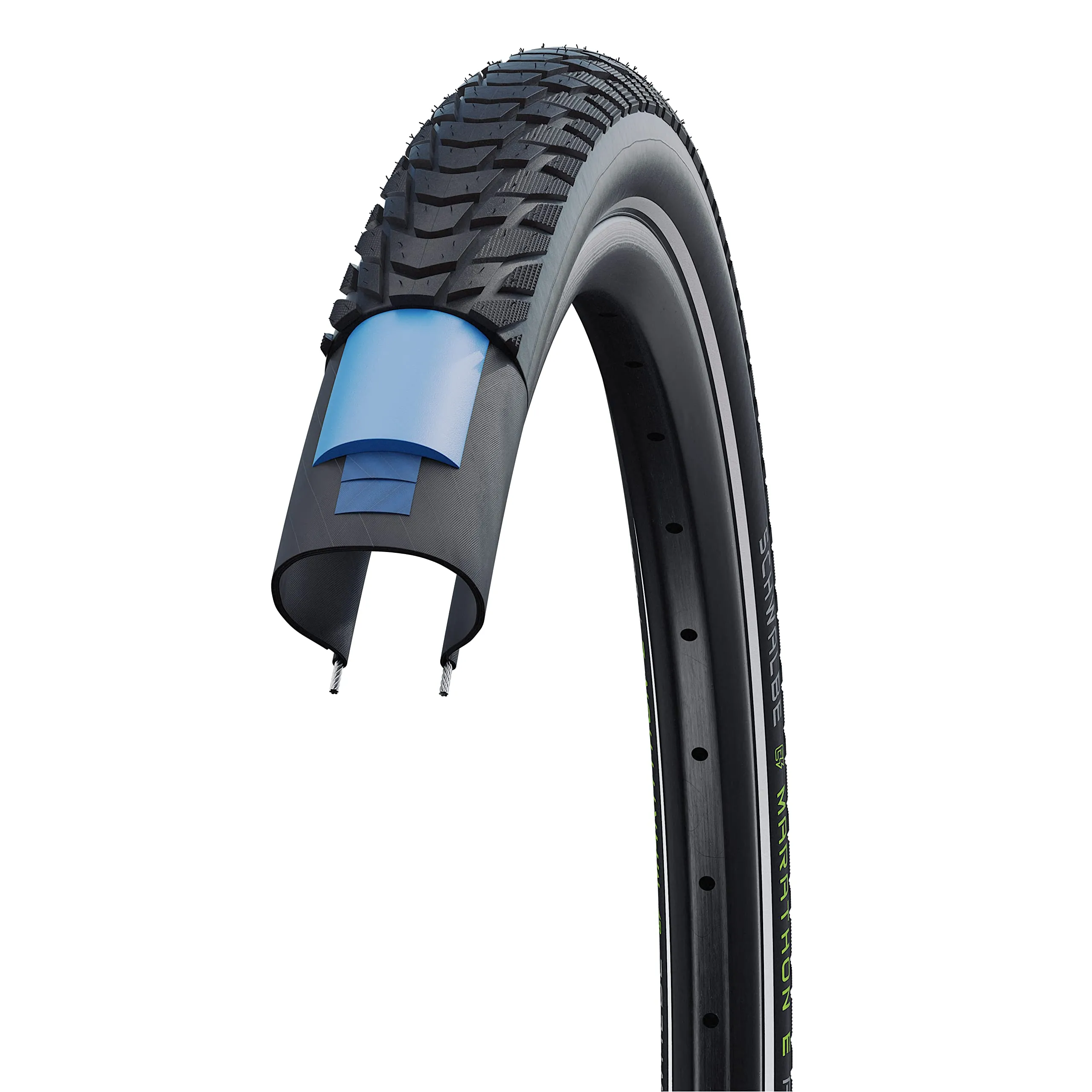 SCHWALBE MARATHON E-PLUS 28X2.15 with Smart DualGuard & TwinSkin, 650B Tyres, 50-584