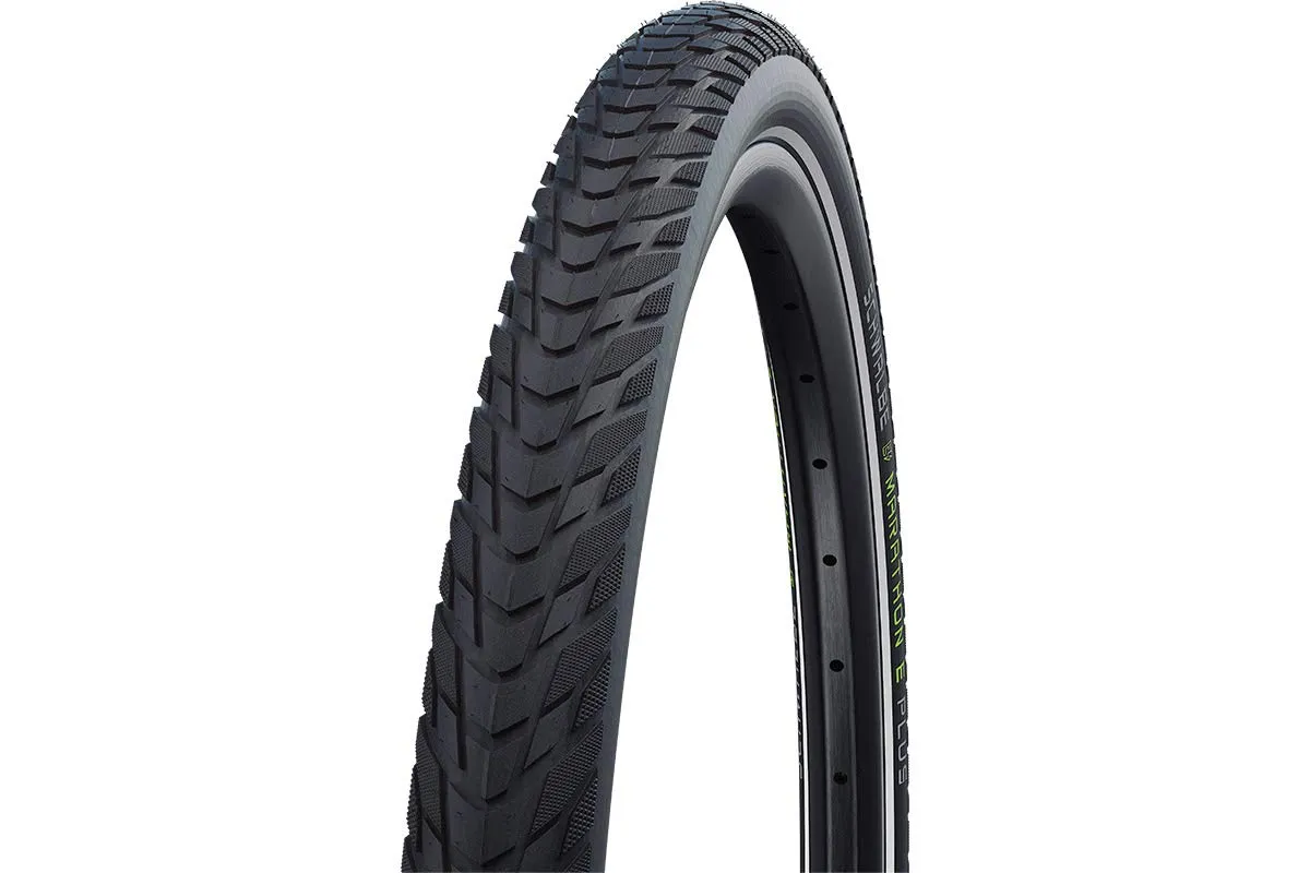 Schwalbe Marathon E-Plus Performance Tire 28x1.5' - Black/Reflective, E-Bike Ready, Durable & Safe