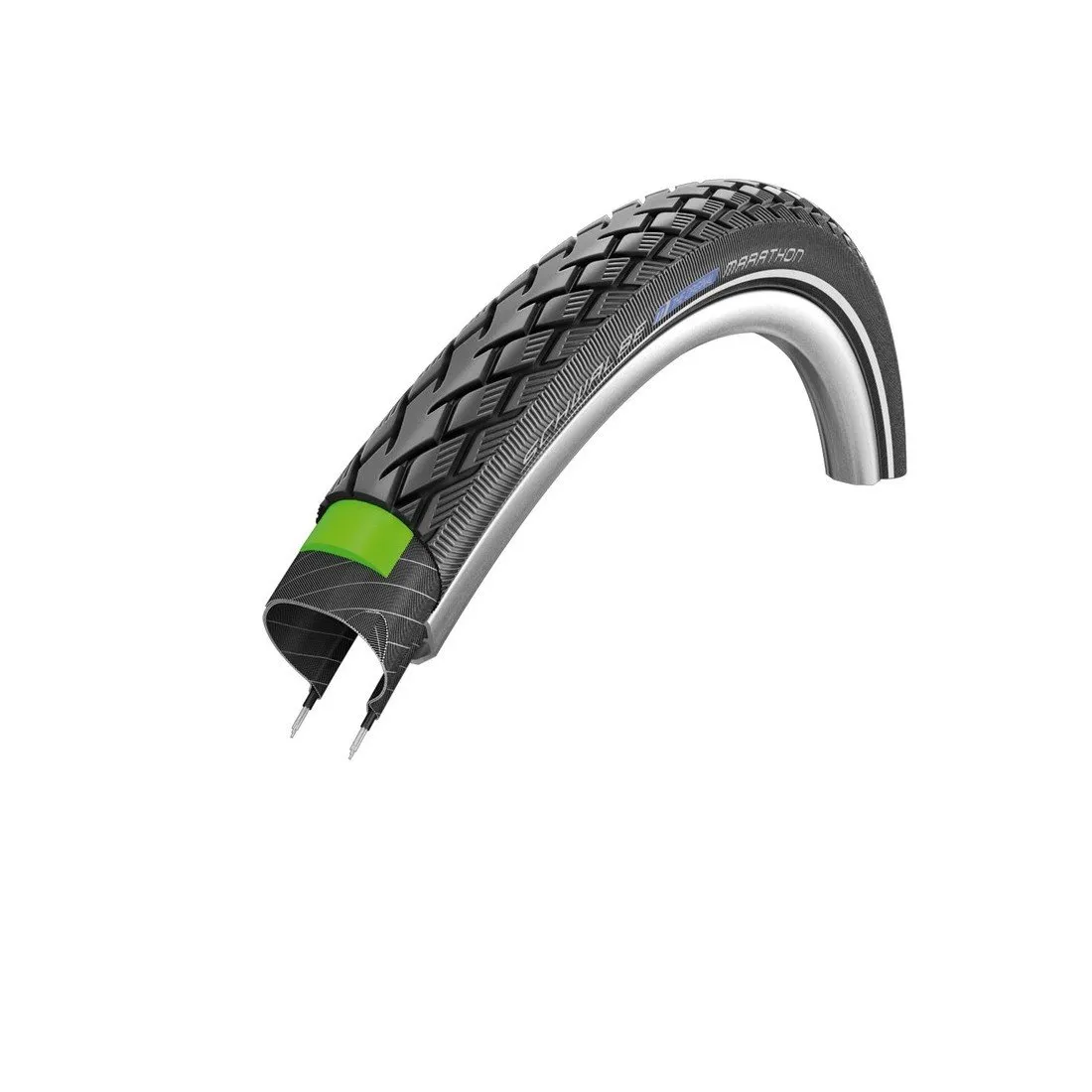 SCHWALBE Marathon HS 420 GreenGuard 26 x 1.25 Mountain Bicycle Tire - Puncture Resistant, Durable