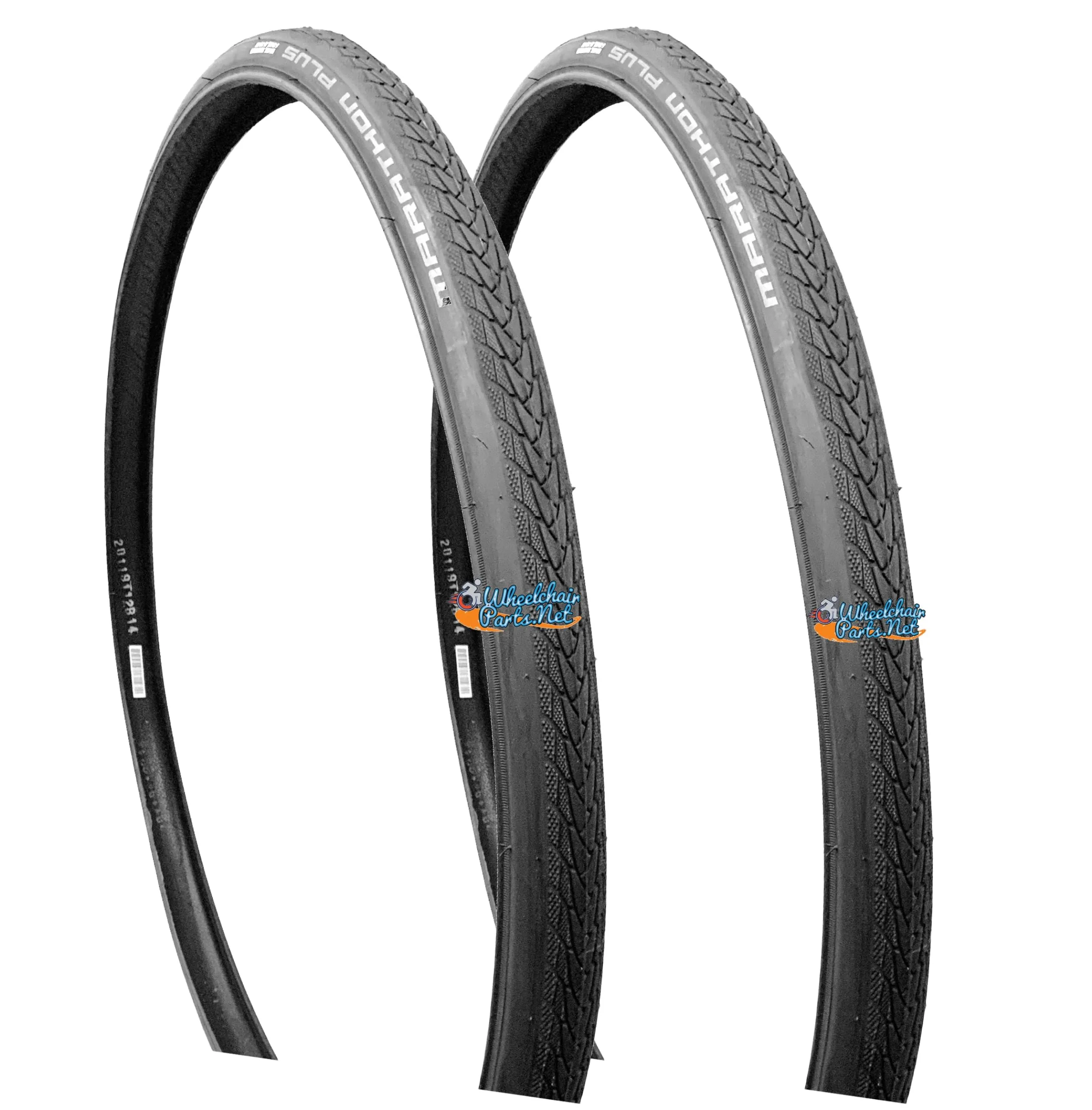 Schwalbe Marathon Plus Wheelchair Tires 24' x 1 3/8' with SmartGuard Flat-less Technology