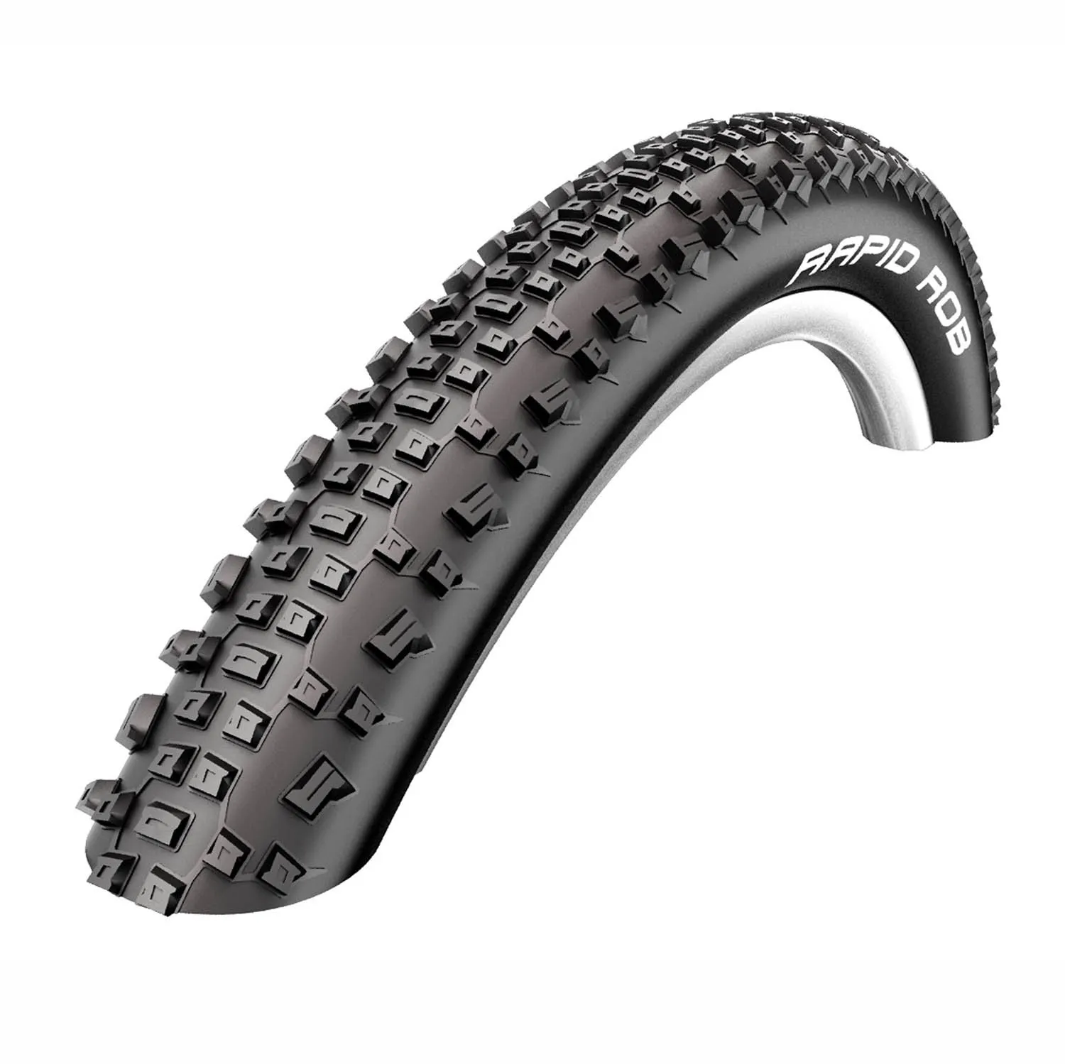 Schwalbe Rapid Rob HS 391 26' Mountain Bike Tire - Black, 37-590 Size, Flat Protection Tread