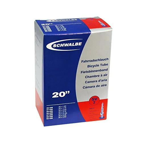 Schwalbe SV7 Presta Tube 20 x 1.5-2.5 Inches for Bicycles - Reliable and Durable Performance