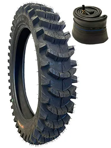 Scoop36 120/90-19 Sand Mud Dirt Bike Tire with 2.5mm Heavy Duty Inner Tube by WIG Racing