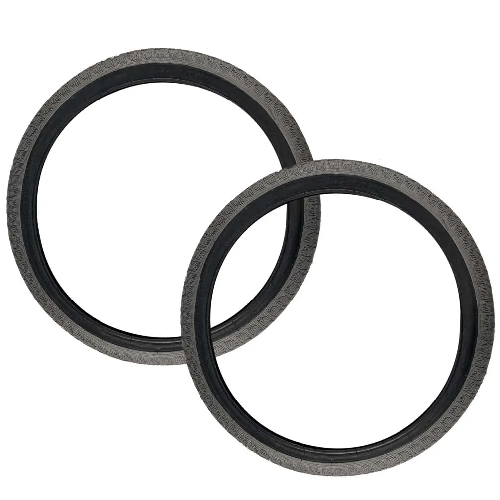 SE Bikes Bozack 29' x 2.4' Gray Black Wheelie BMX Tire Pair - Fast Rolling & Durable