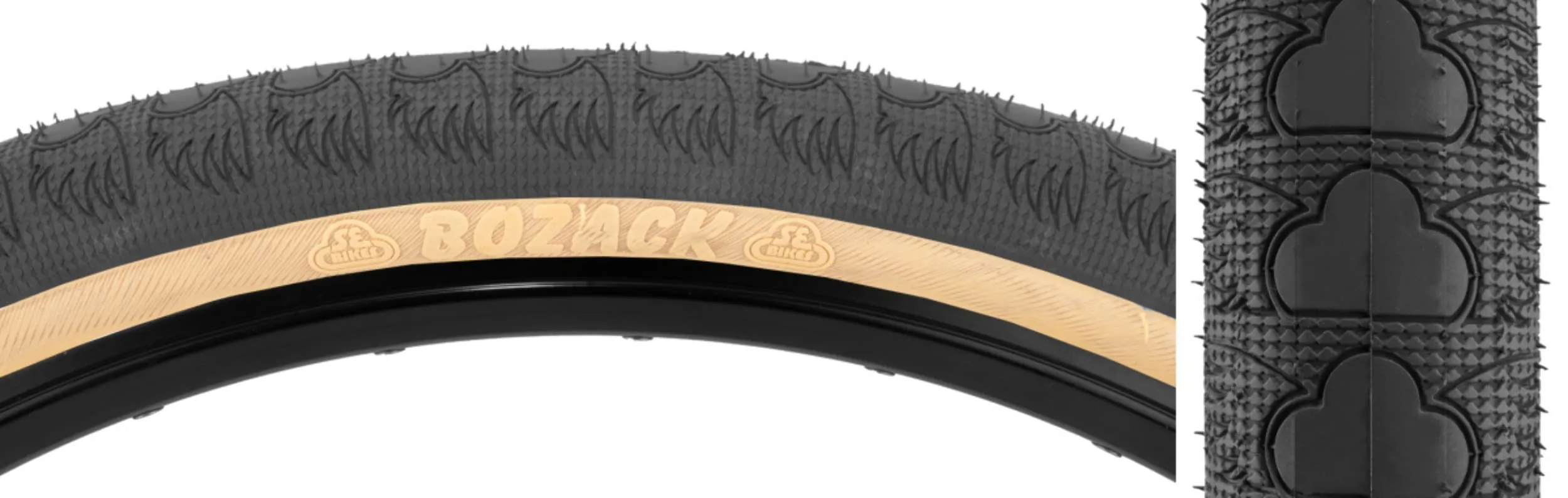 SE BIKES Bozack 29x2.4 Tire - Black/Tan Wire, Perfect for Performance and Style