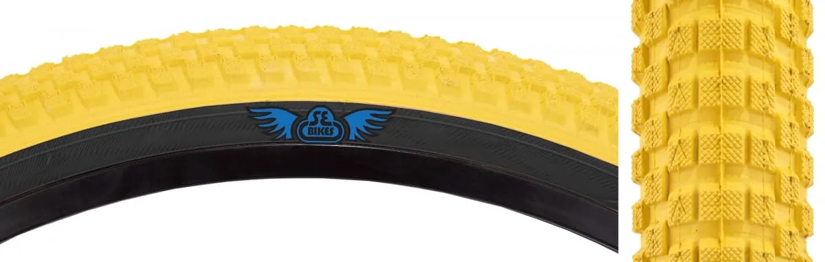 SE BIKES Cub 16x2.125 Yellow/Black Tire - Durable Wire Construction for Optimal Performance