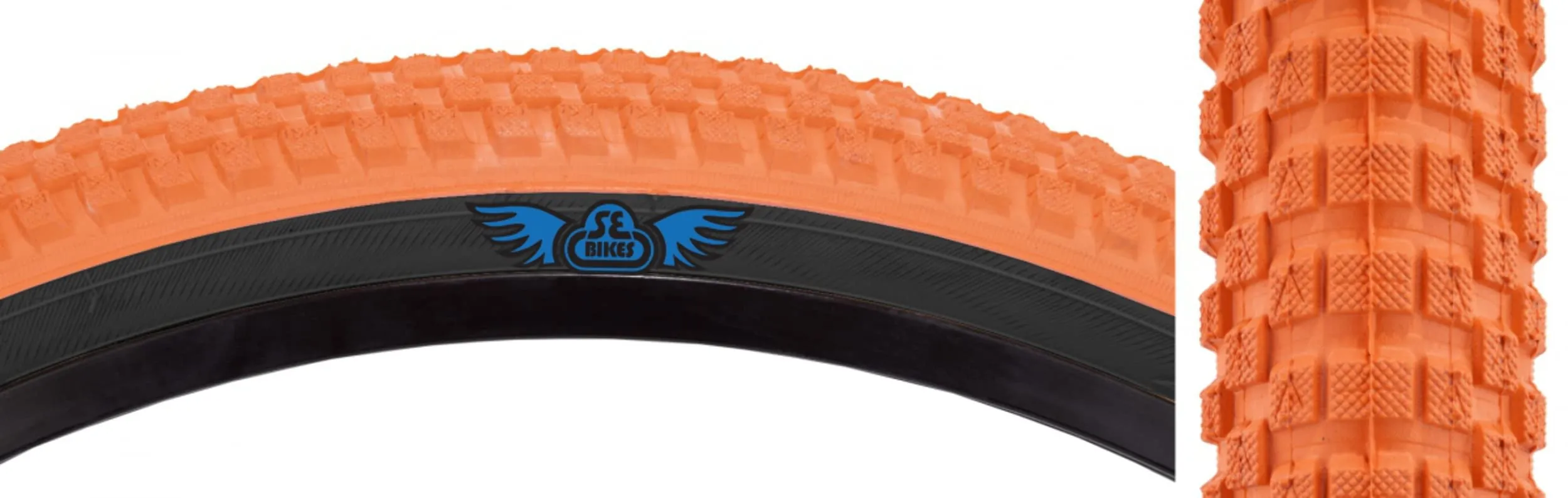 SE BIKES Cub 24x2.0 Tire in Orange/Black - Durable Wire Design for Enhanced Performance