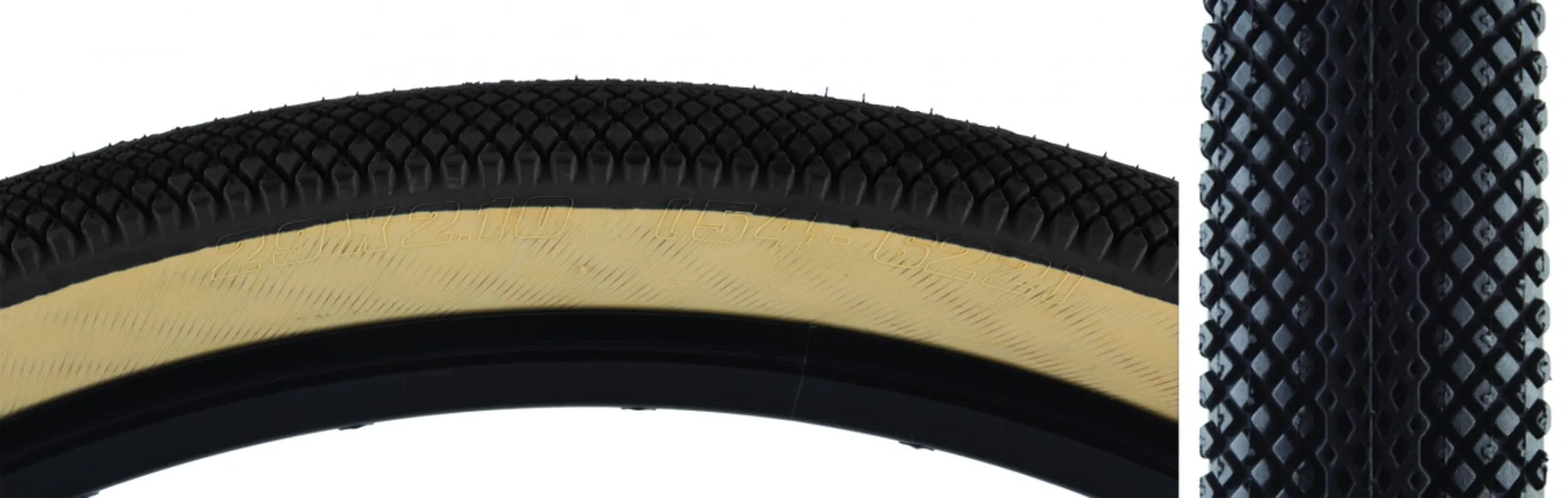 SE Bikes Speedster 29 x 2.1 Black/Tan Wire Bead Tire for BMX Racing, Dirt Jumps, Urban Shredding