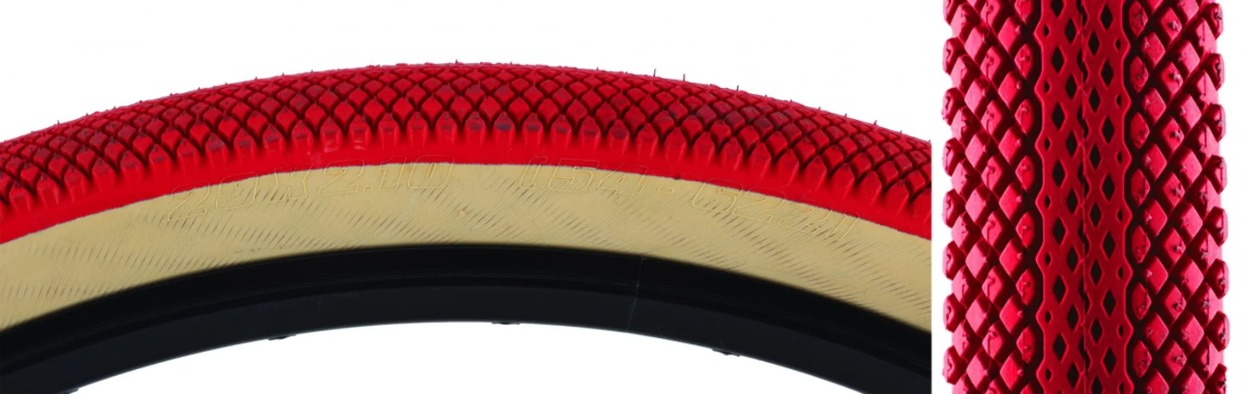 SE BIKES Speedster 29x2.1 Rd/Tan Wire Tire - High Performance for Mountain and Road Riding