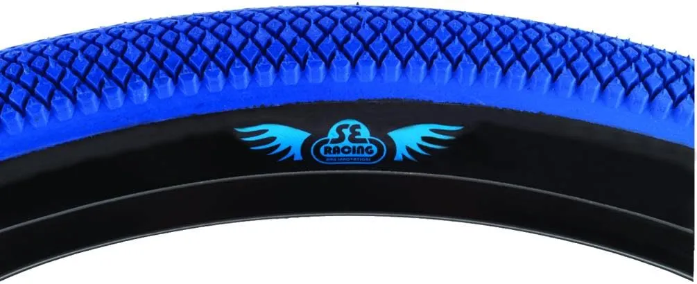 SE BIKES Speedster 29x2.1 Tire - Black/Blue Wire, Durable for All Terrains