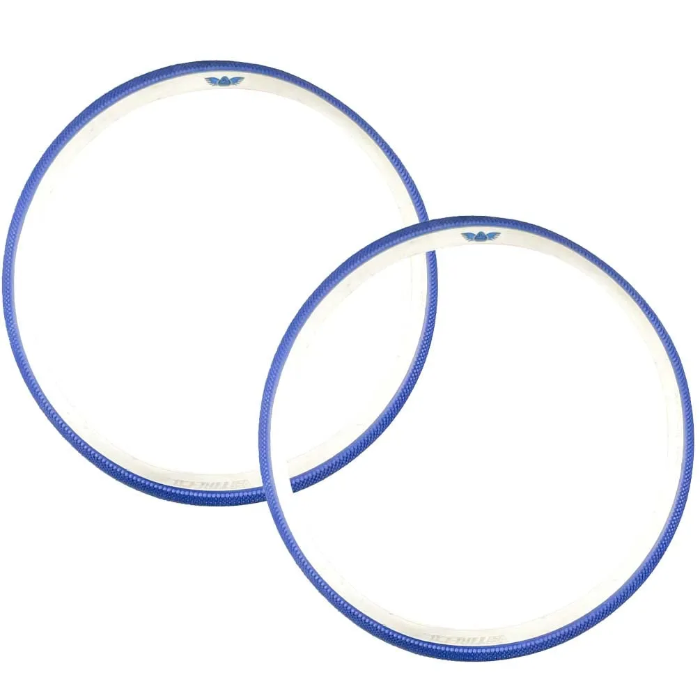 SE Bikes Vee Speedster 29x2.1 BMX Tires Pair - Blue White - Durable, High Grip for All Terrains