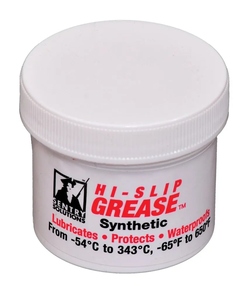 Sentry Solutions Hi-Slip Grease 2.0 OZ Jar - Grey, Waterproof, Prevents Rust, Synthetic Blend