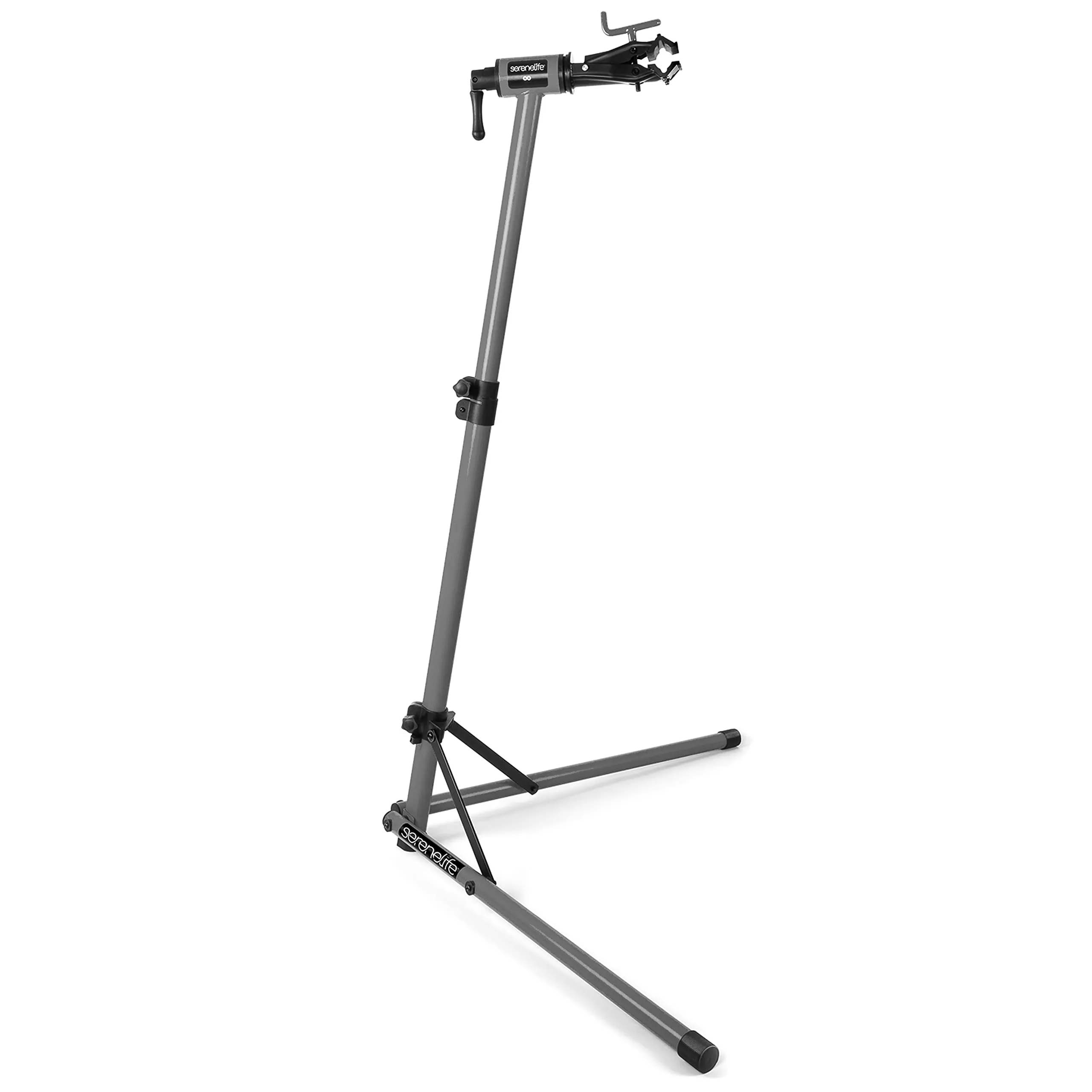 SereneLife Height Adjustable Bicycle Repair Stand - 360° Clamp Rotation, Holds 80 lbs, Foldable Tool
