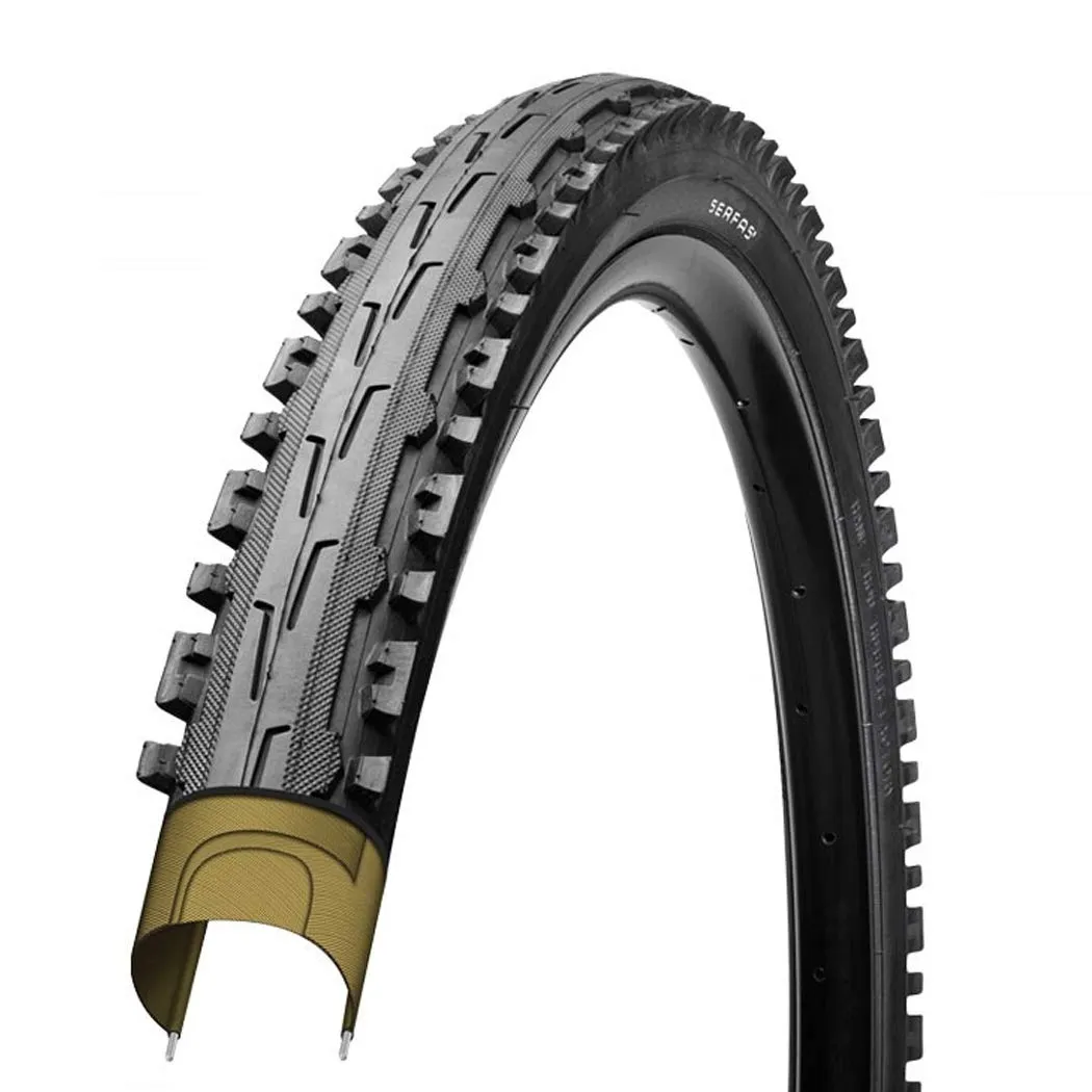 Serfas Deputy Tire - Dual Density, Durable, 50 PSI, Improved Grip for Road or Trail Riding